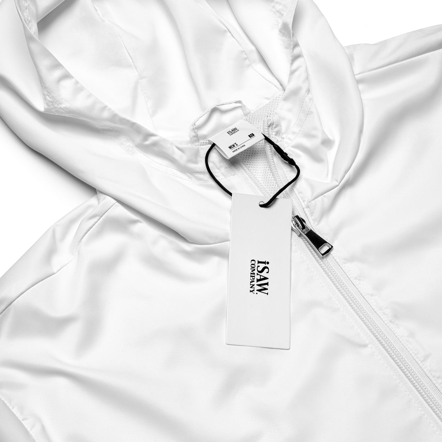 iSAW Mens White Windbreaker - iSAW Company