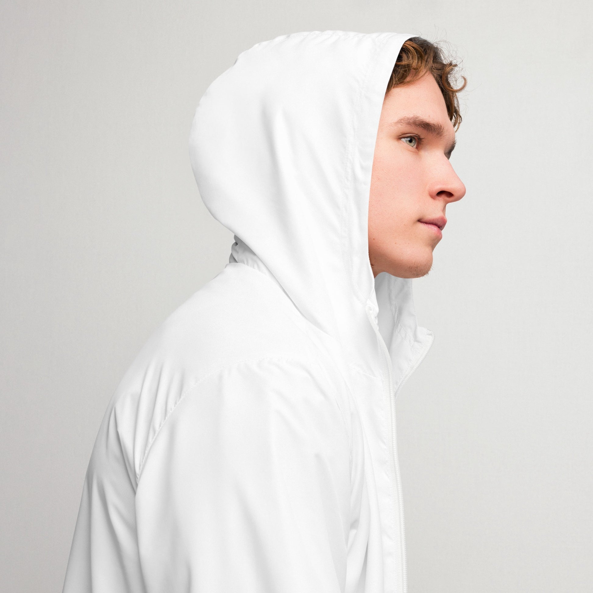 iSAW Mens White Windbreaker - iSAW Company