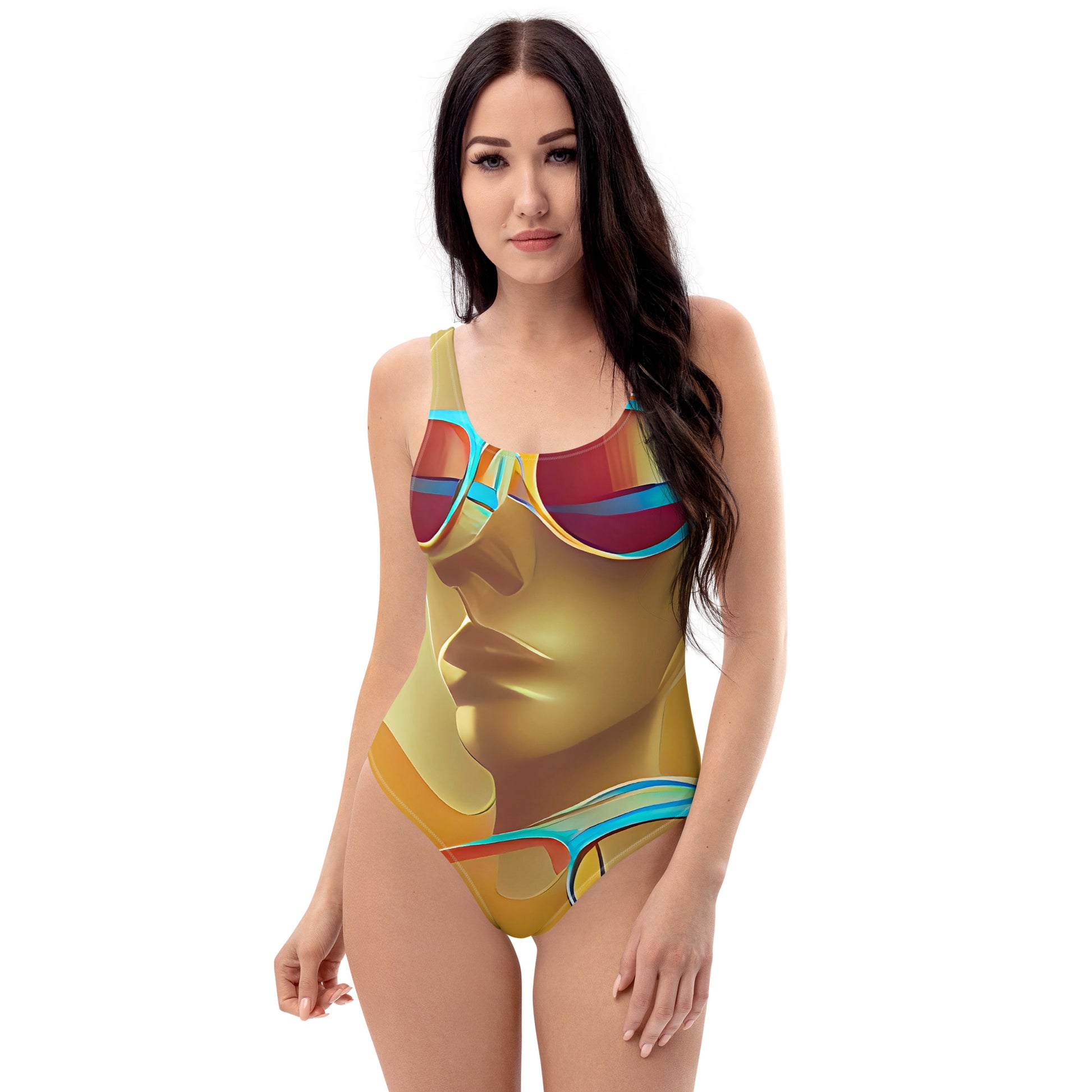 Retro Cool Orange - Womens One - Piece Swimsuit - iSAW Company