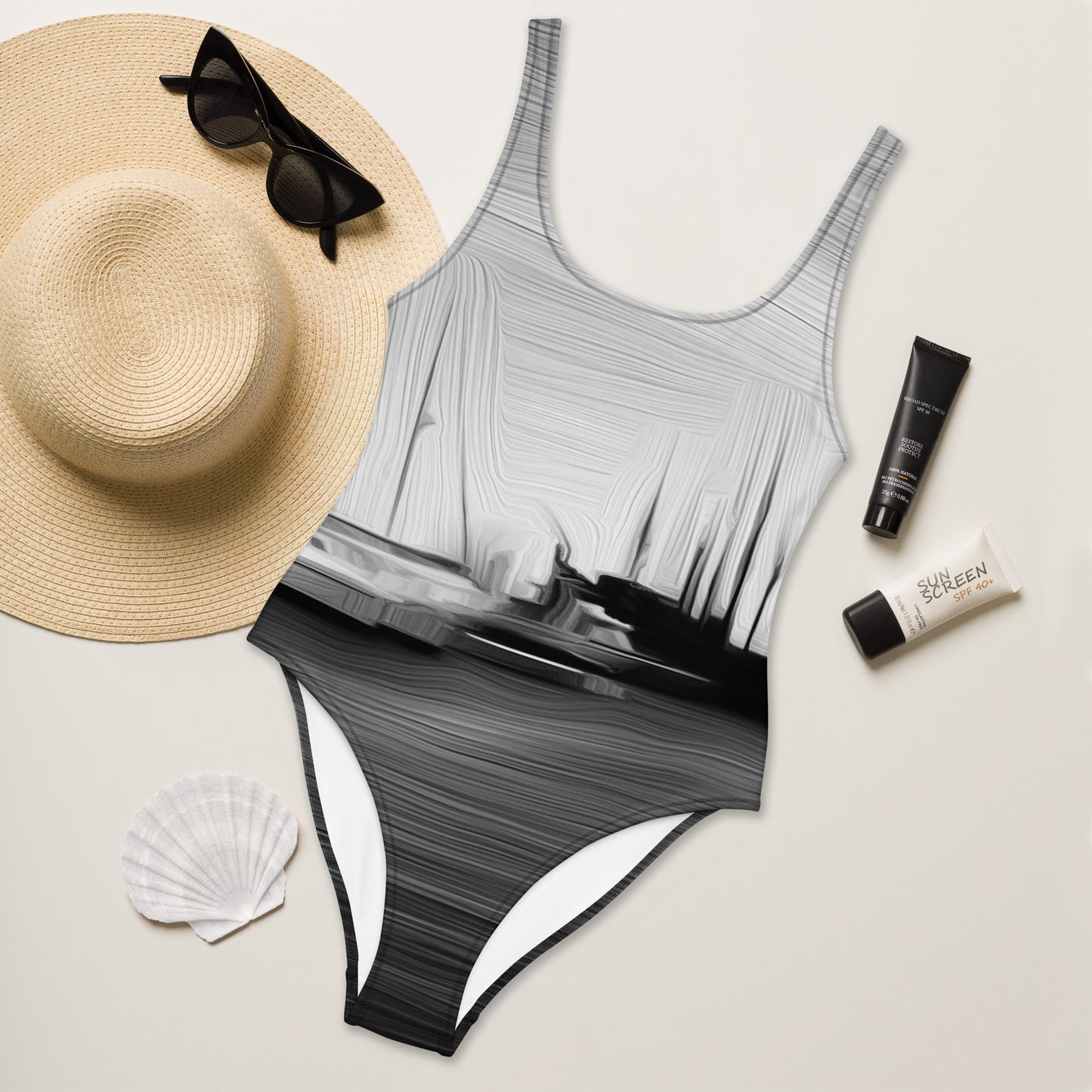 The Sleeping Yachts (at Night) - Womens One - Piece Swimsuit - iSAW Company