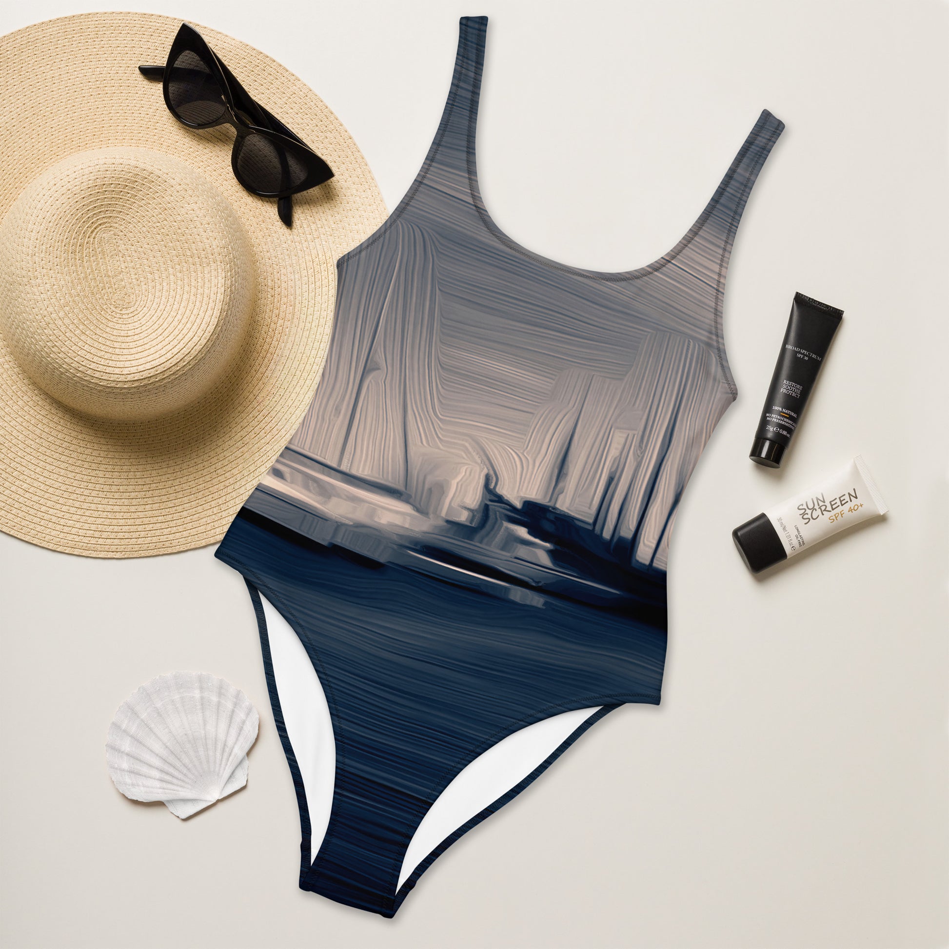 The Sleeping Yachts (at Sunrise) - Womens One - Piece Swimsuit - iSAW Company