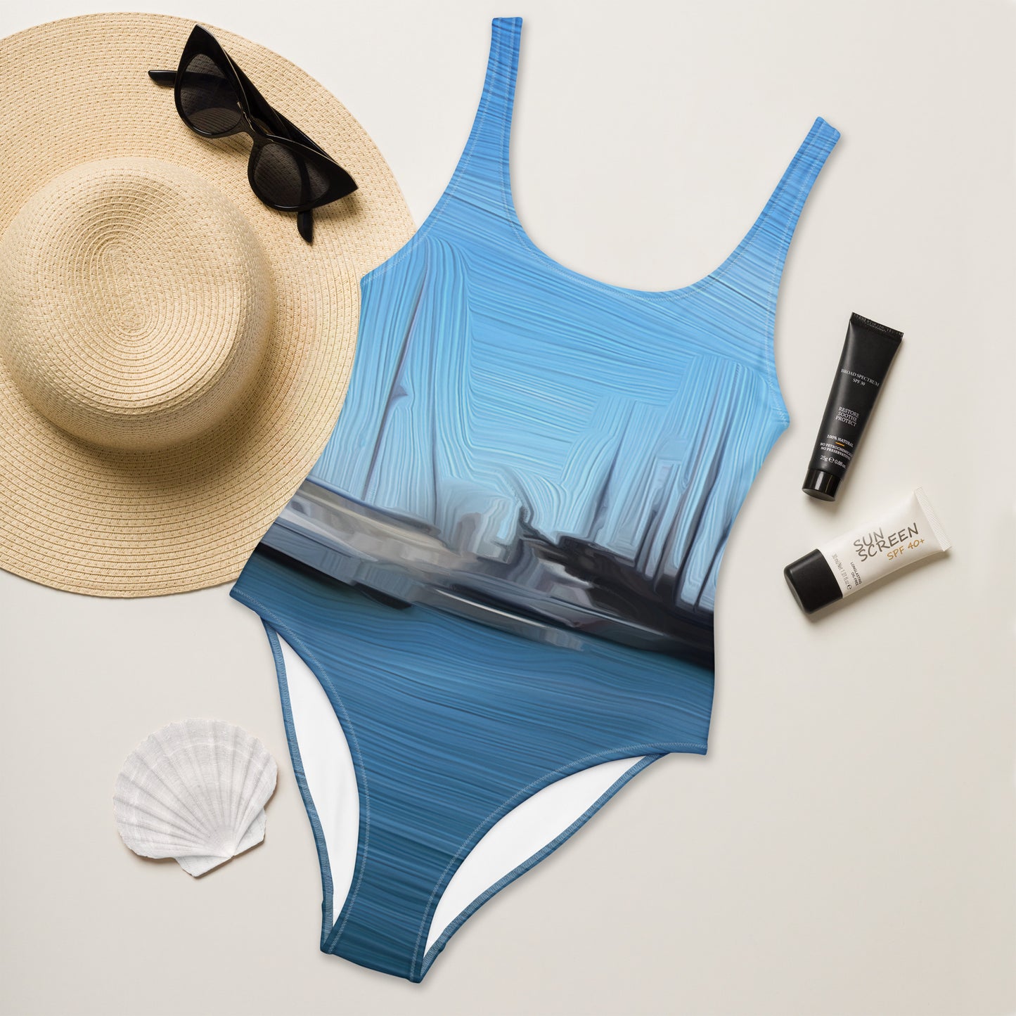 The Sleeping Yachts (at Morning) - Womens One - Piece Swimsuit - iSAW Company