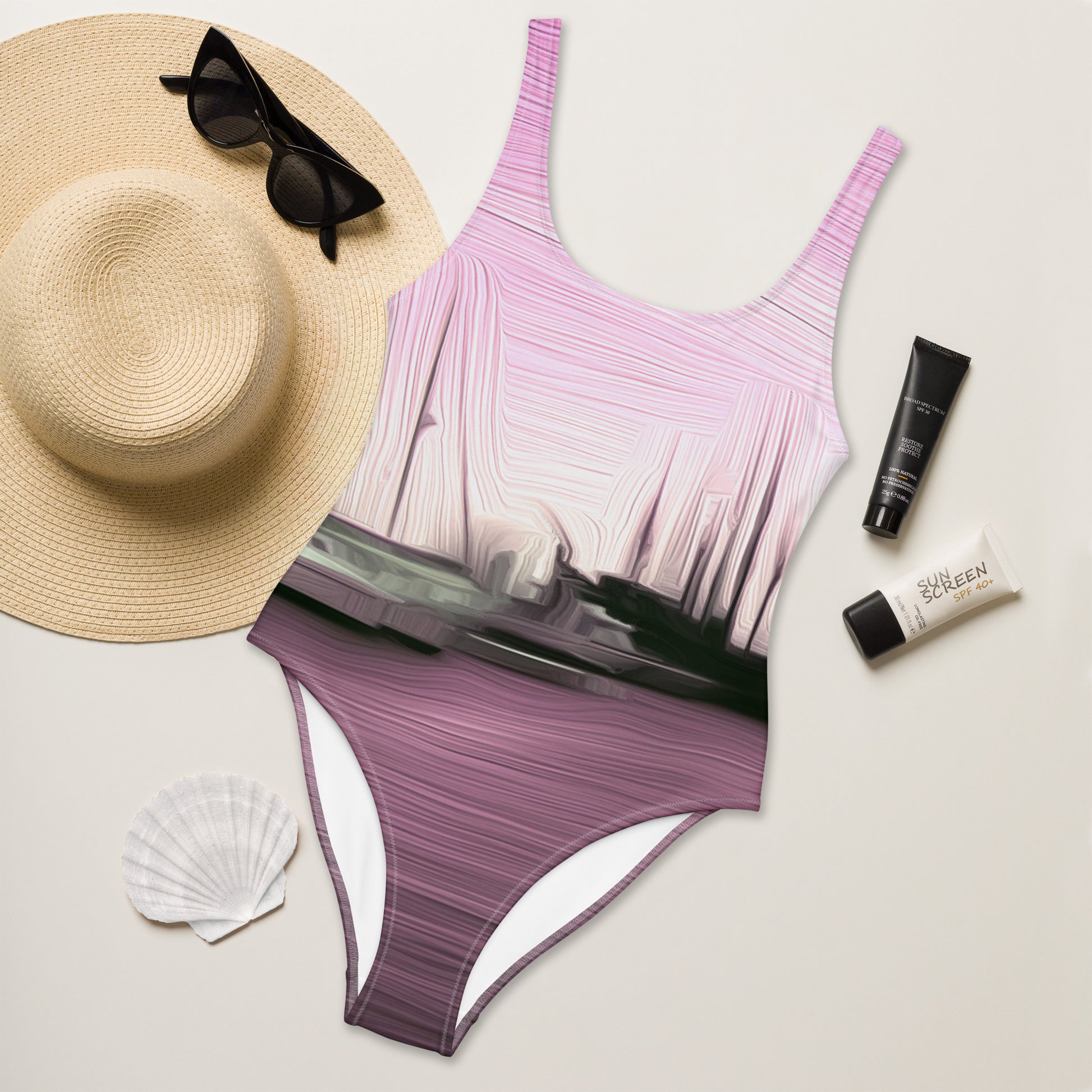 The Sleeping Yachts (at Evening) - Womens One - Piece Swimsuit - iSAW Company