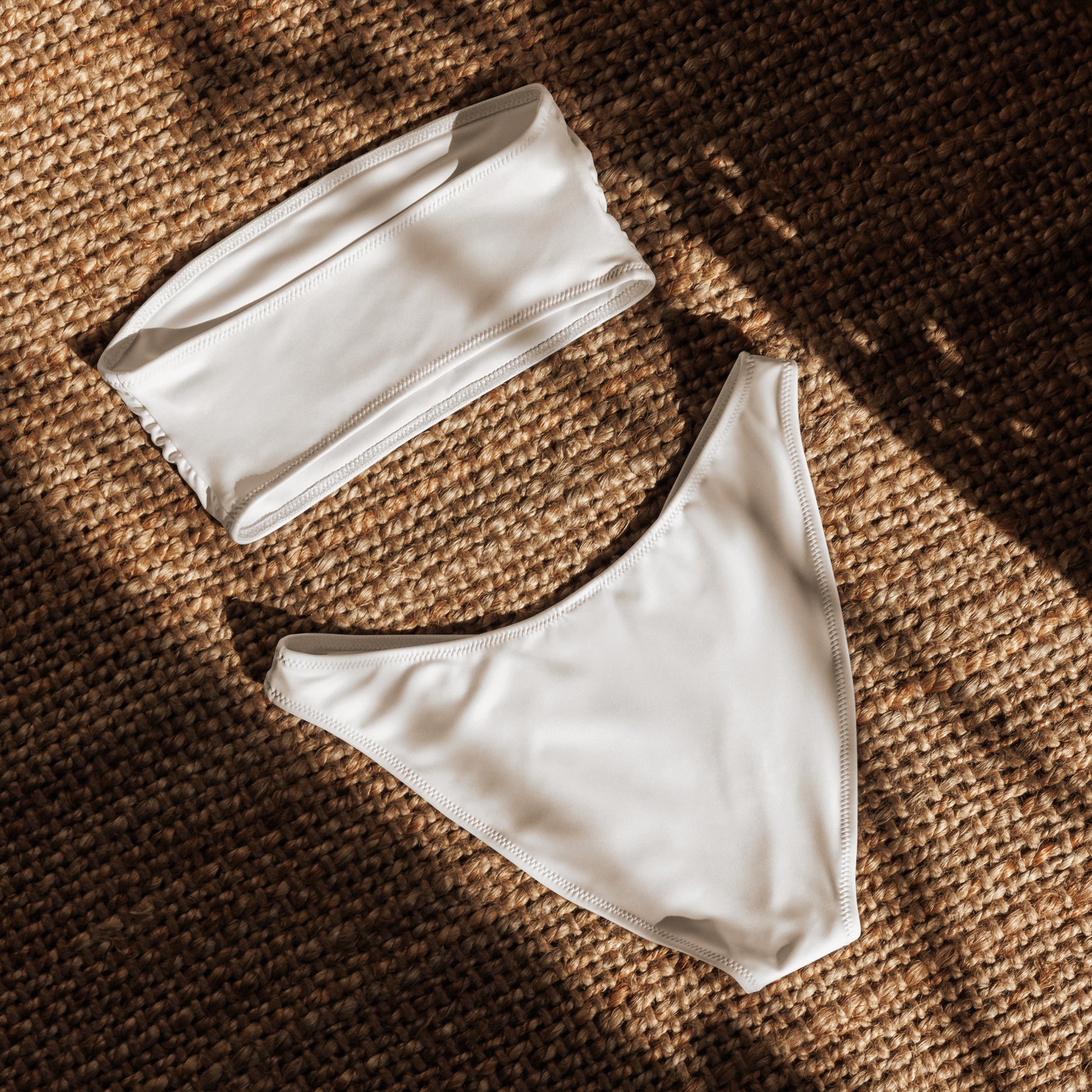 iSAW Womens White Bandeau Bikini - iSAW Company