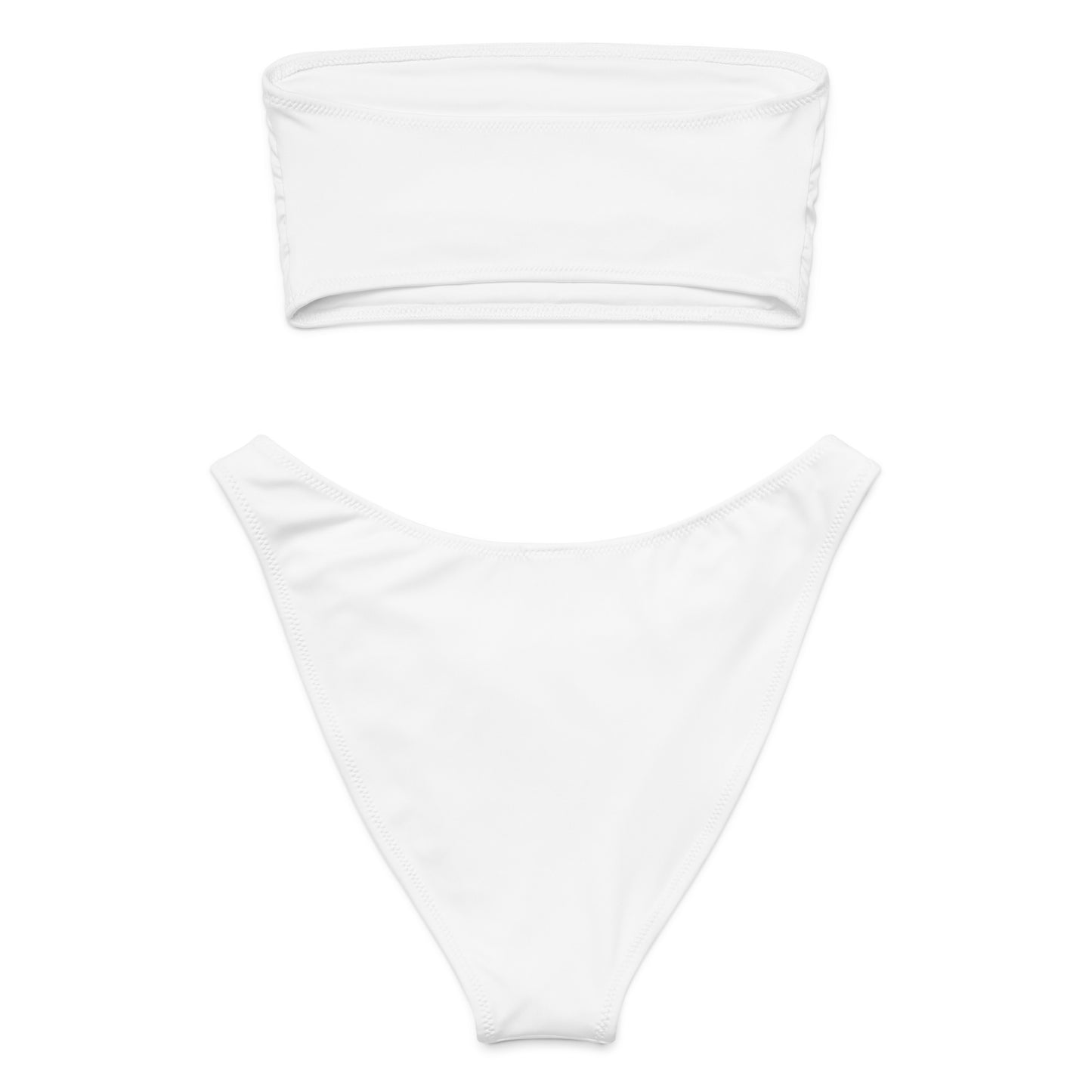 iSAW Womens White Bandeau Bikini - iSAW Company