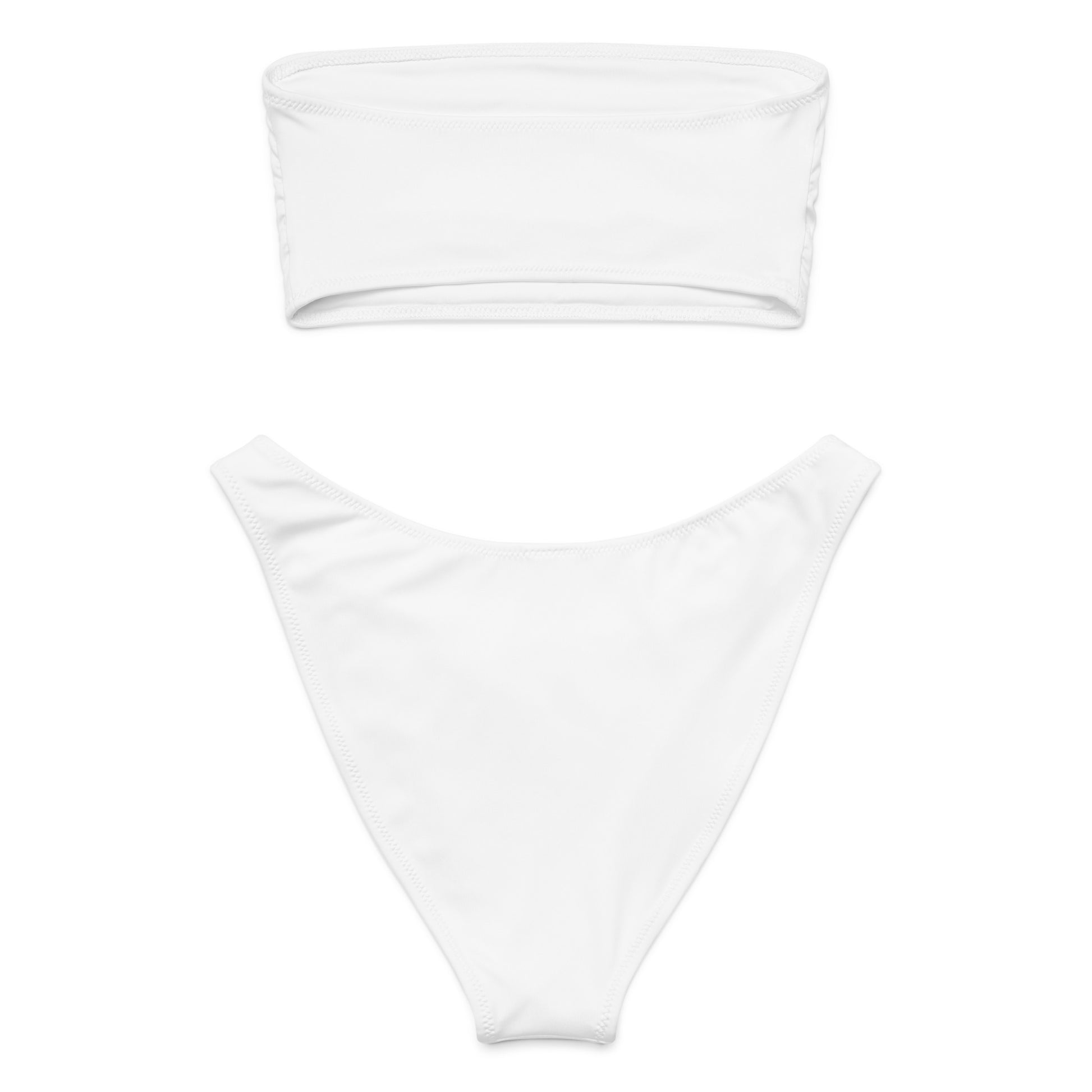 iSAW Womens White Bandeau Bikini - iSAW Company