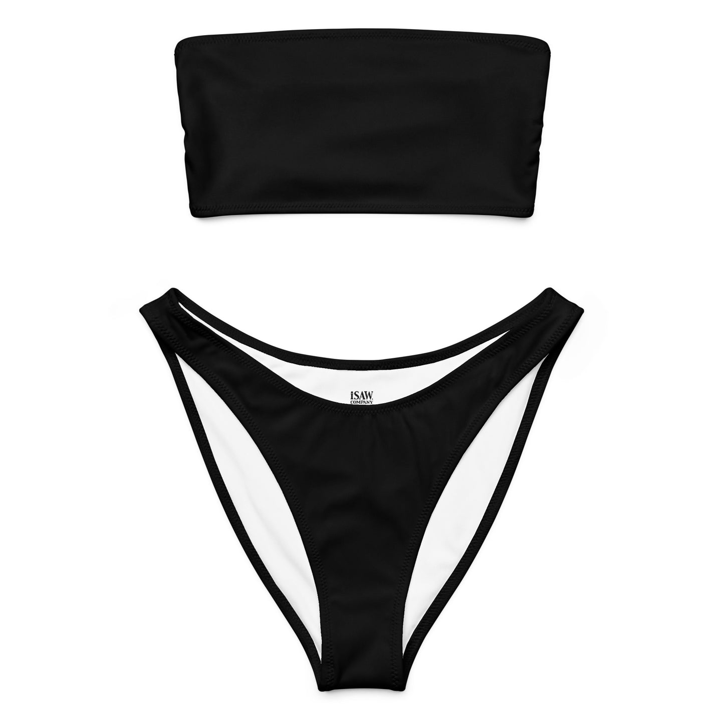 iSAW Womens Black Bandeau Bikini - iSAW Company