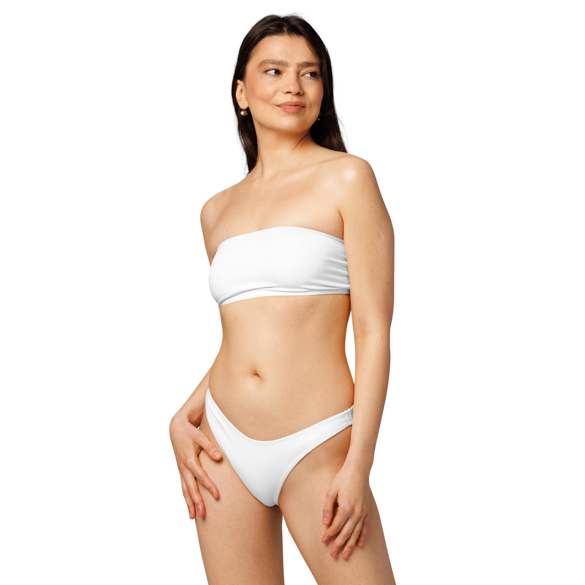 iSAW Womens White Bandeau Bikini - iSAW Company