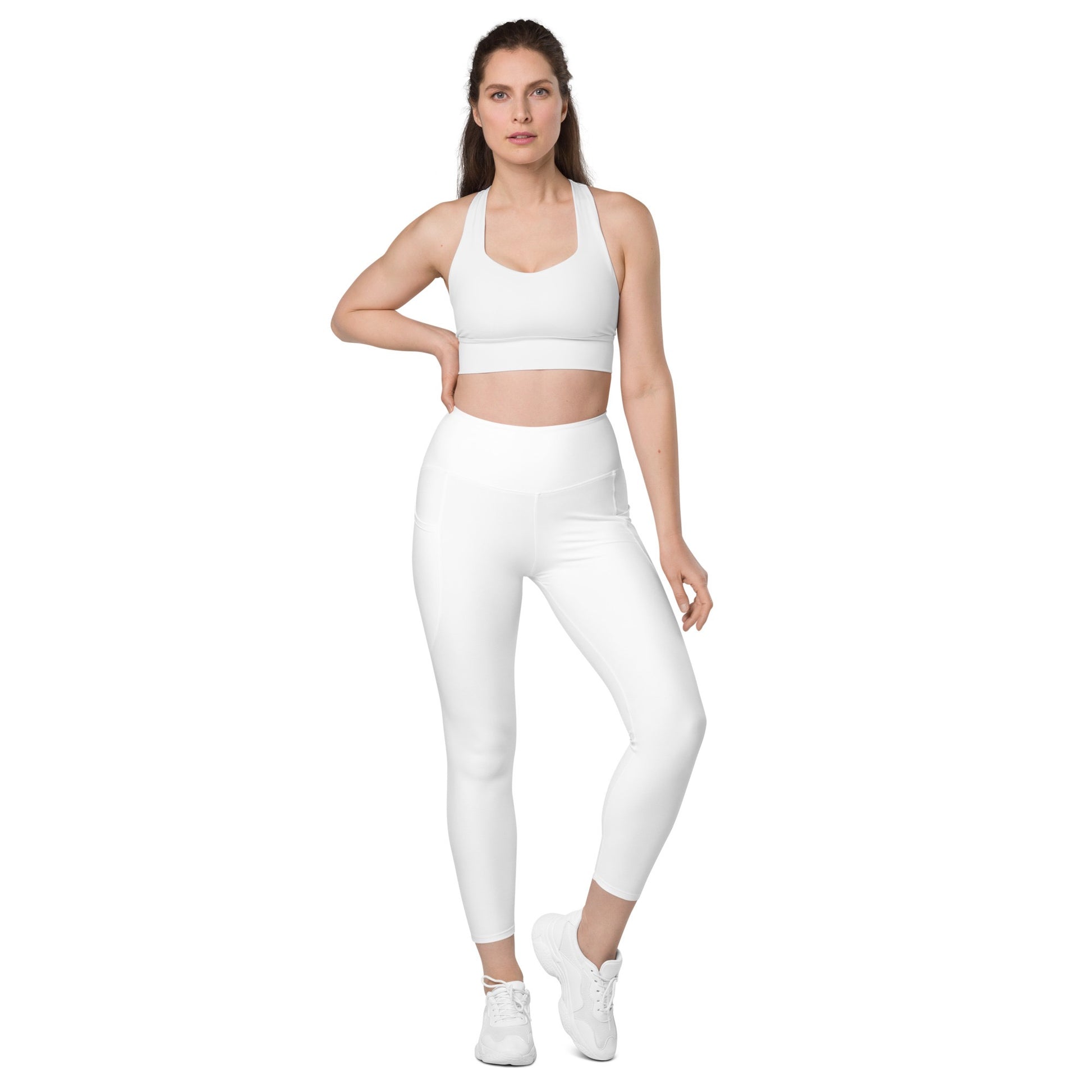 iSAW Womens White Leggings with Pockets - iSAW Company