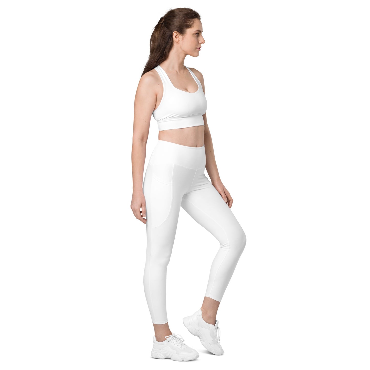 iSAW Womens White Leggings with Pockets - iSAW Company