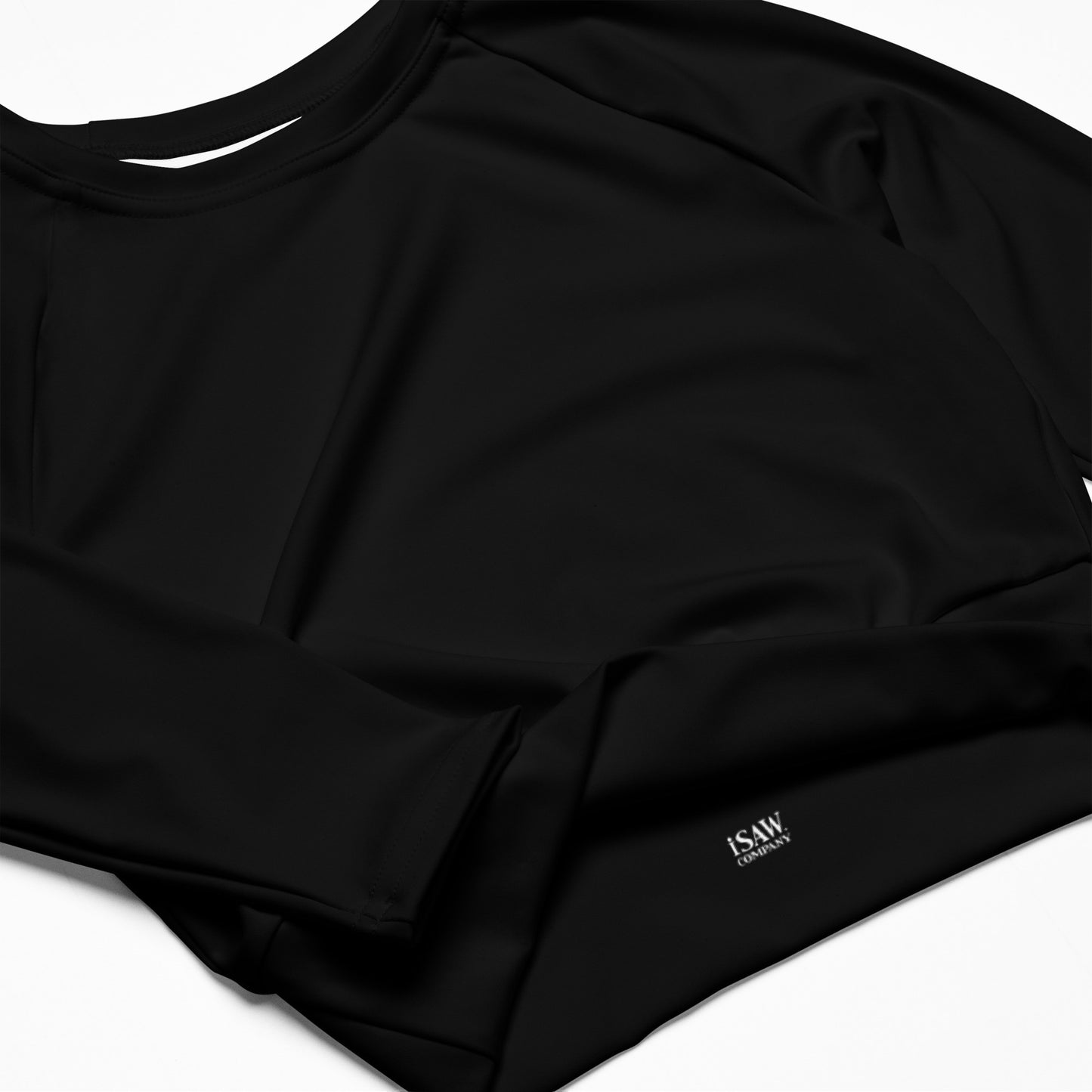 iSAW Womens Black Cropped Rash Guard - iSAW Company