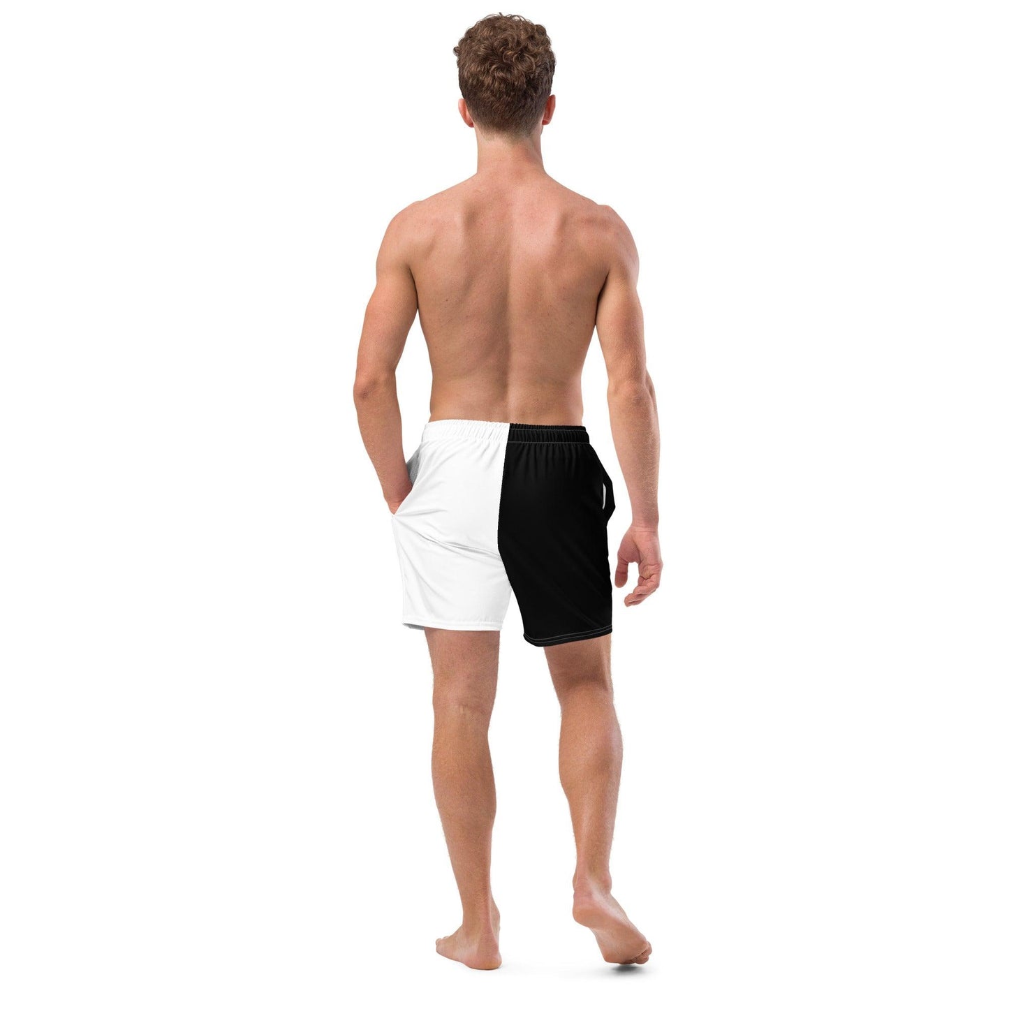 Half Black Half White - Mens Swim Trunks - iSAW Company