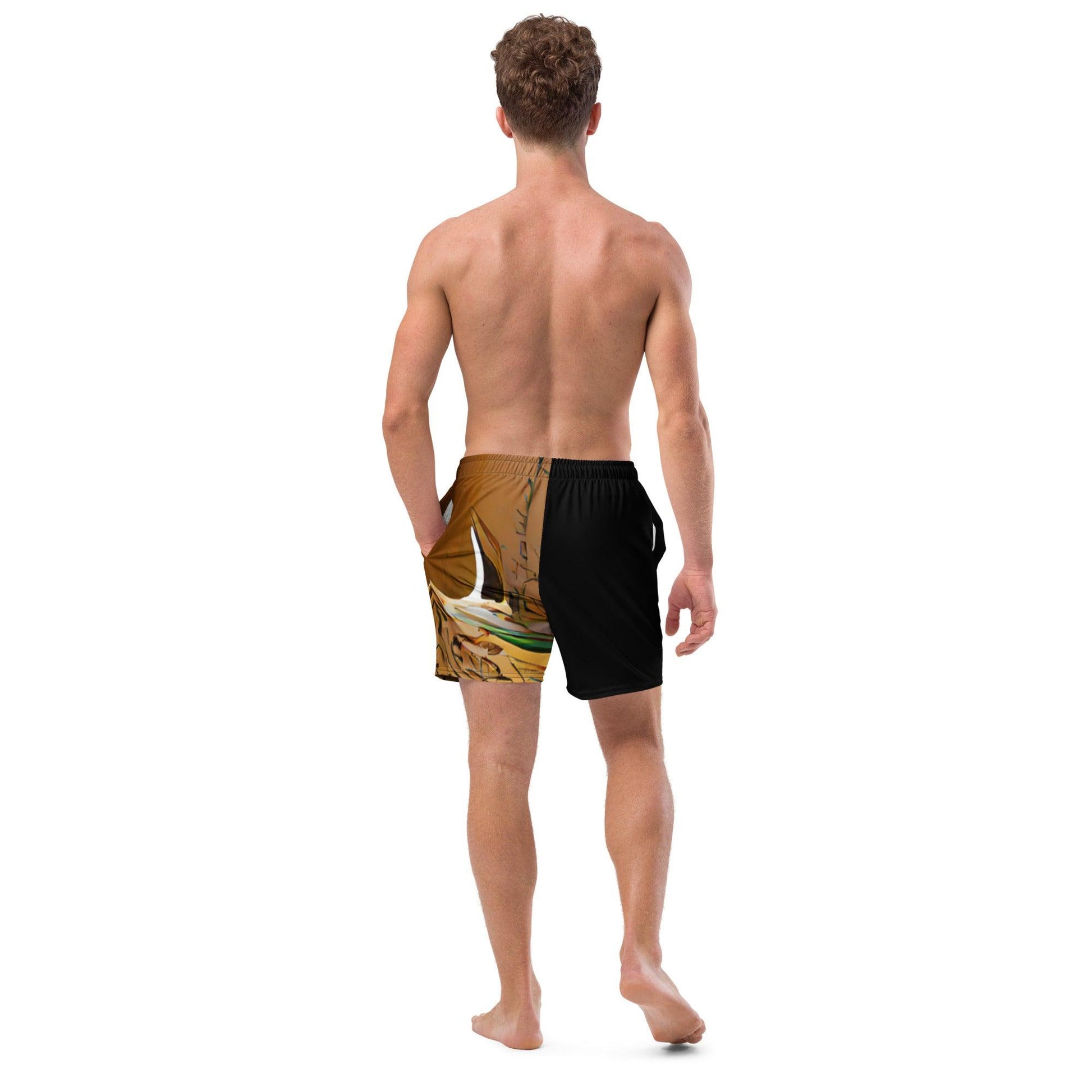 Half Black Half Gāolàng - Mens Swim Trunks - iSAW Company