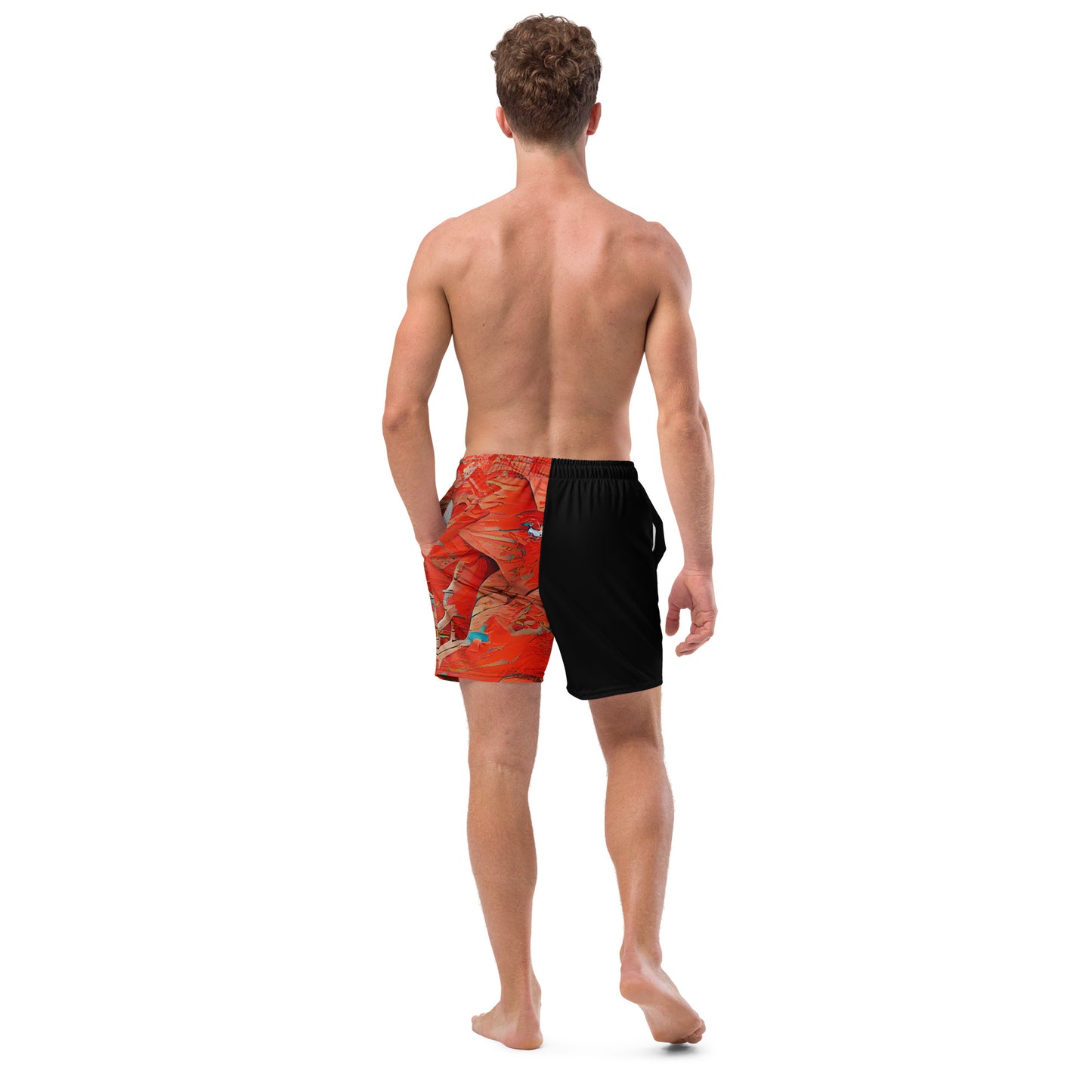 Half Black Half Hónghǎi - Mens Swim Trunks - iSAW Company