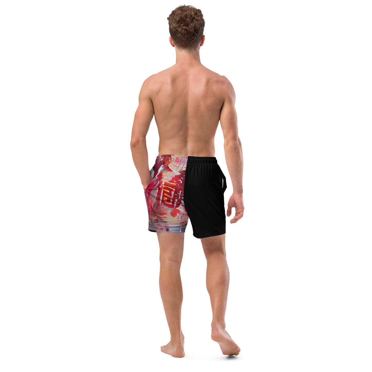 Half Black Half Báijiǔ - Mens Swim Trunks - iSAW Company