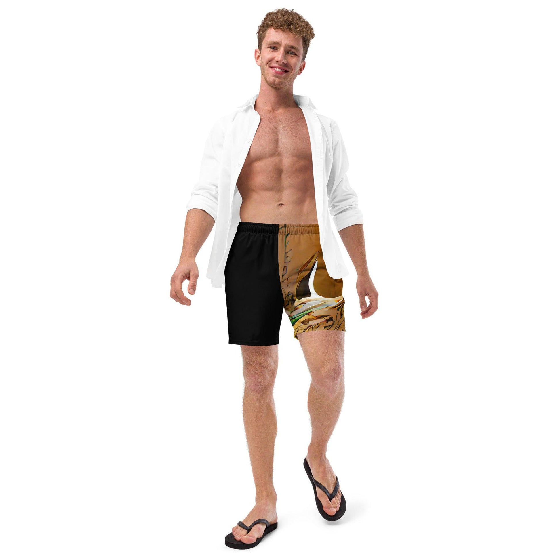 Half Black Half Gāolàng - Mens Swim Trunks - iSAW Company