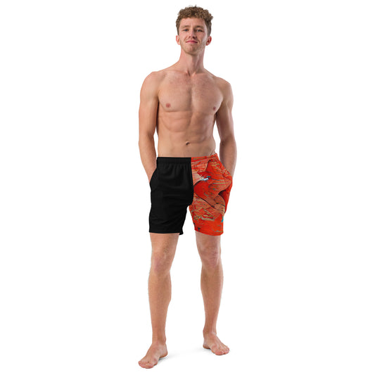 Half Black Half Hónghǎi - Mens Swim Trunks - iSAW Company