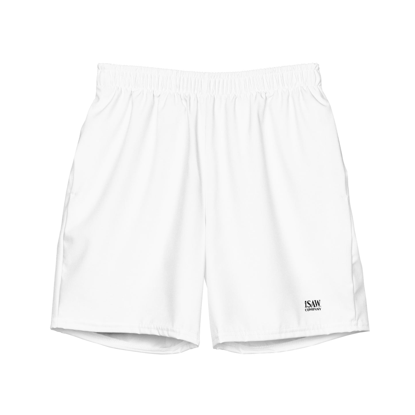 iSAW Mens White Swim Trunks - iSAW Company