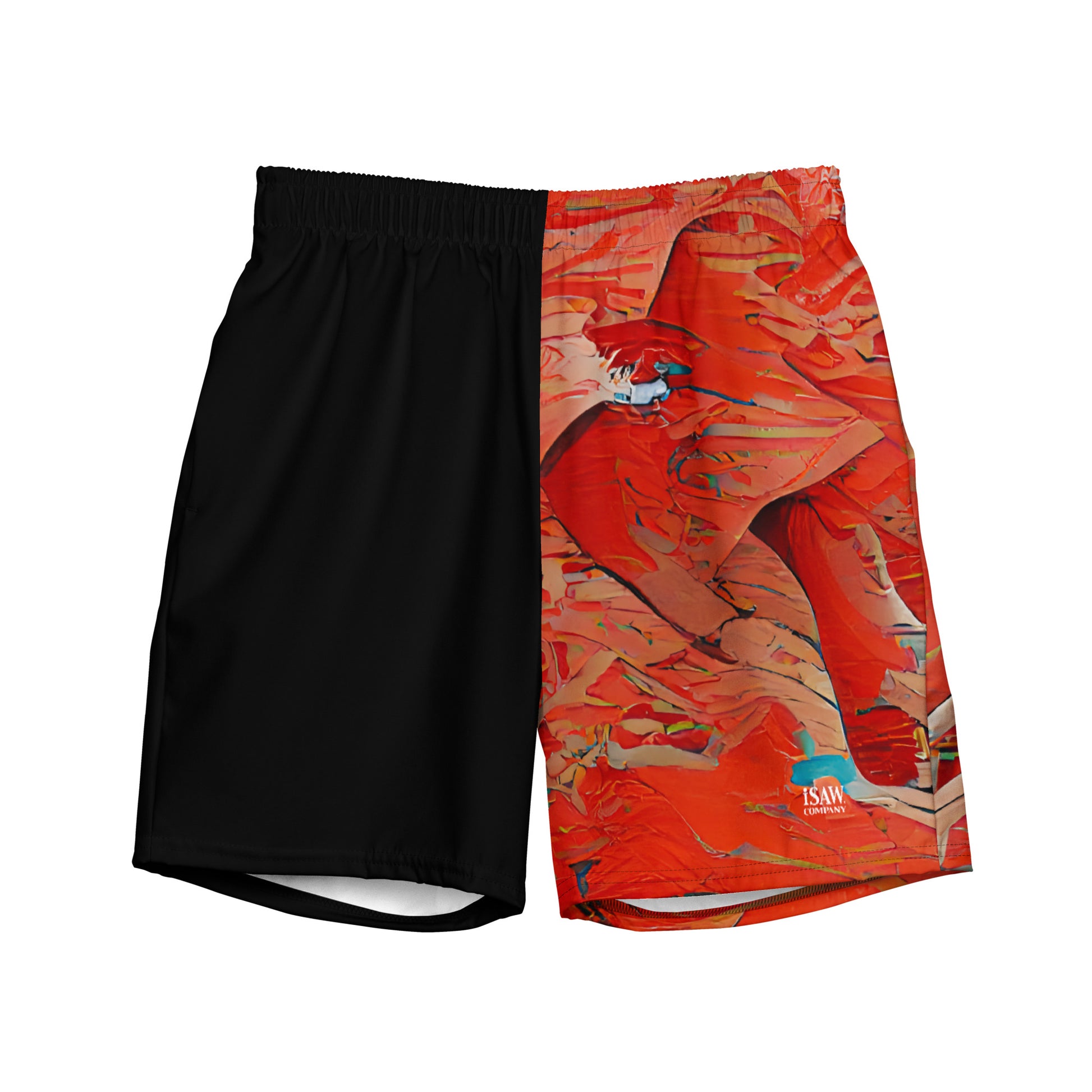 Half Black Half Hónghǎi - Mens Swim Trunks - iSAW Company