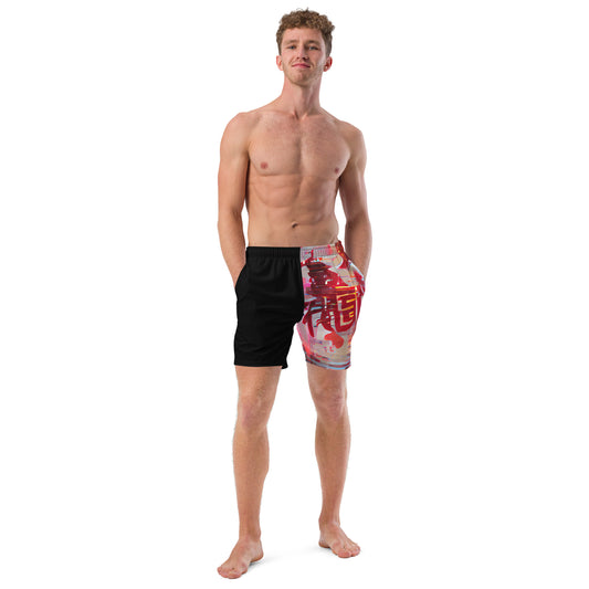 Half Black Half Báijiǔ - Mens Swim Trunks - iSAW Company