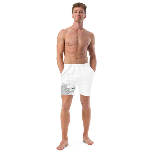 Watercolour Grey Splash - Mens Swim Trunks - iSAW Company