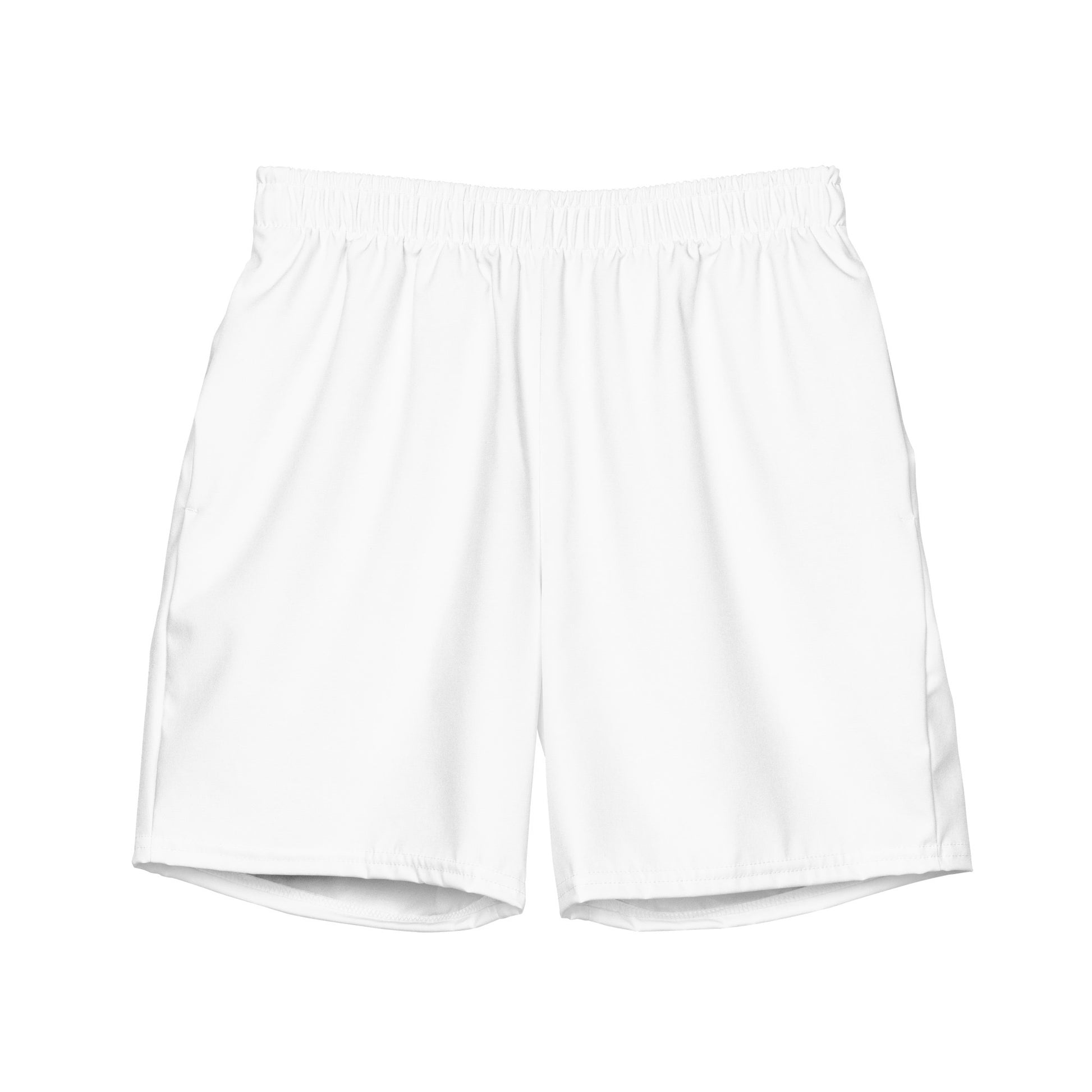 iSAW Mens White Swim Trunks - iSAW Company