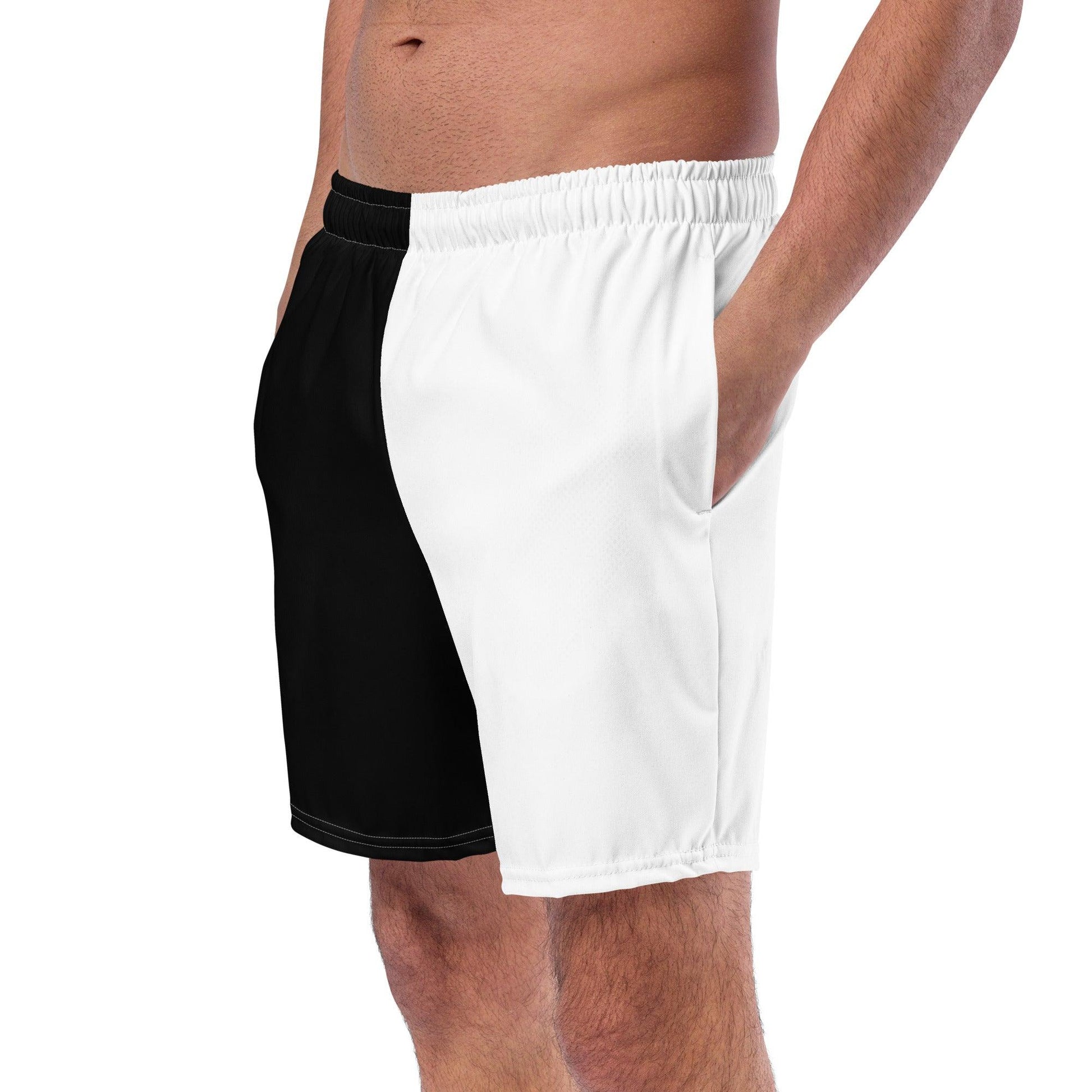 Half Black Half White - Mens Swim Trunks - iSAW Company