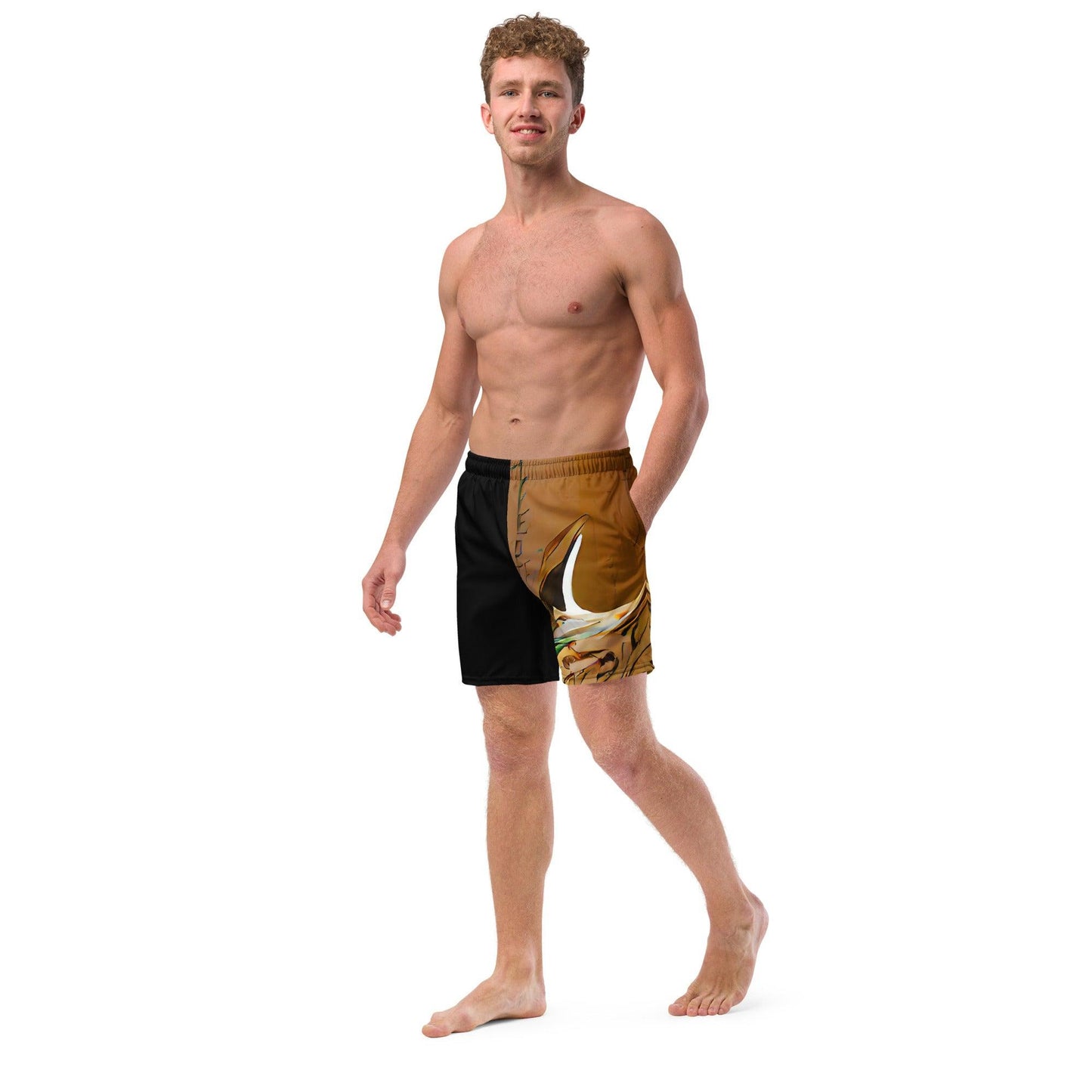 Half Black Half Gāolàng - Mens Swim Trunks - iSAW Company