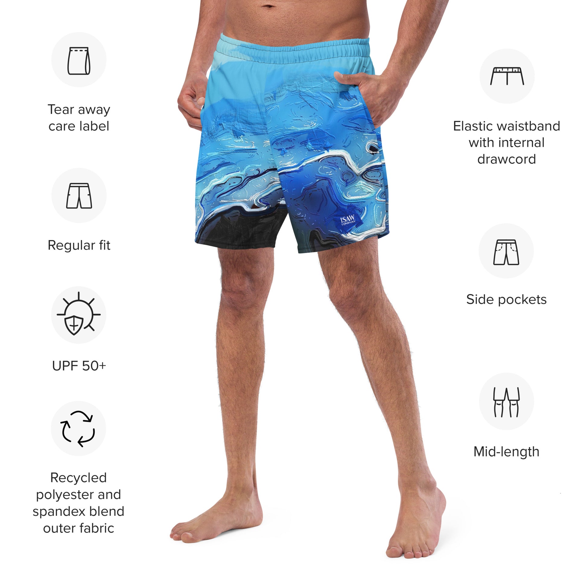 A Drop In The Ocean - Mens Swim Trunks - iSAW Company