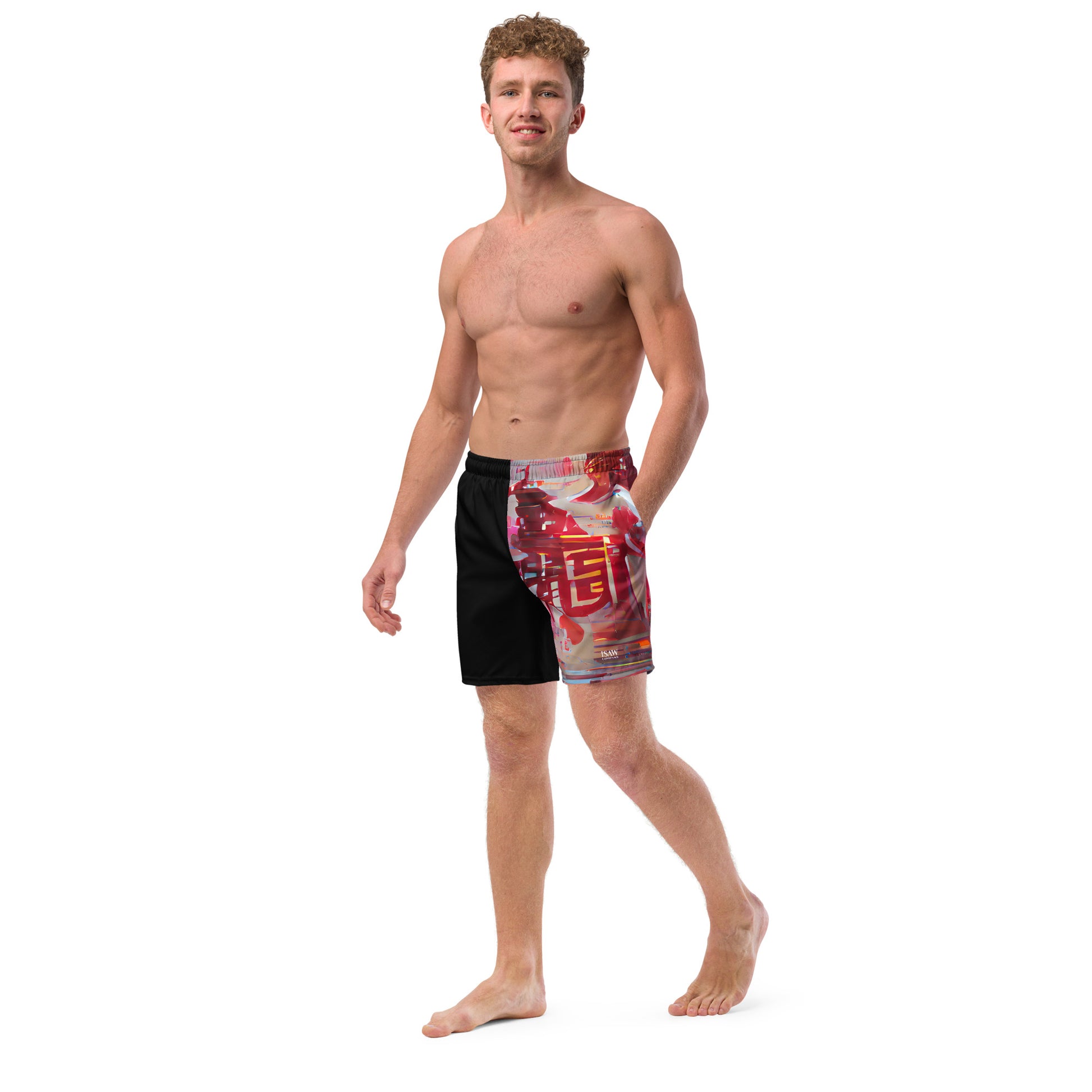 Half Black Half Báijiǔ - Mens Swim Trunks - iSAW Company