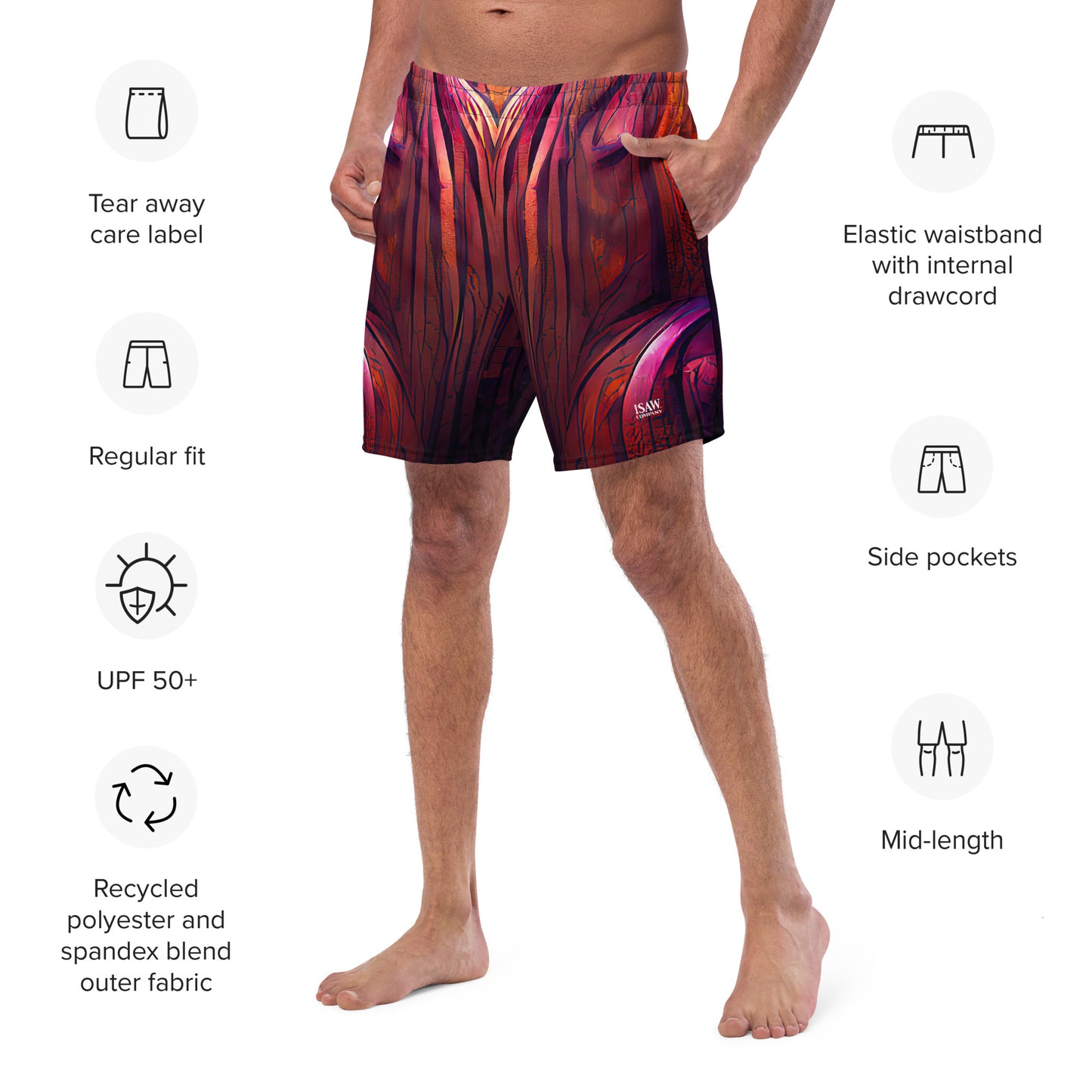 Hardwood - Mens Swim Trunks - iSAW Company