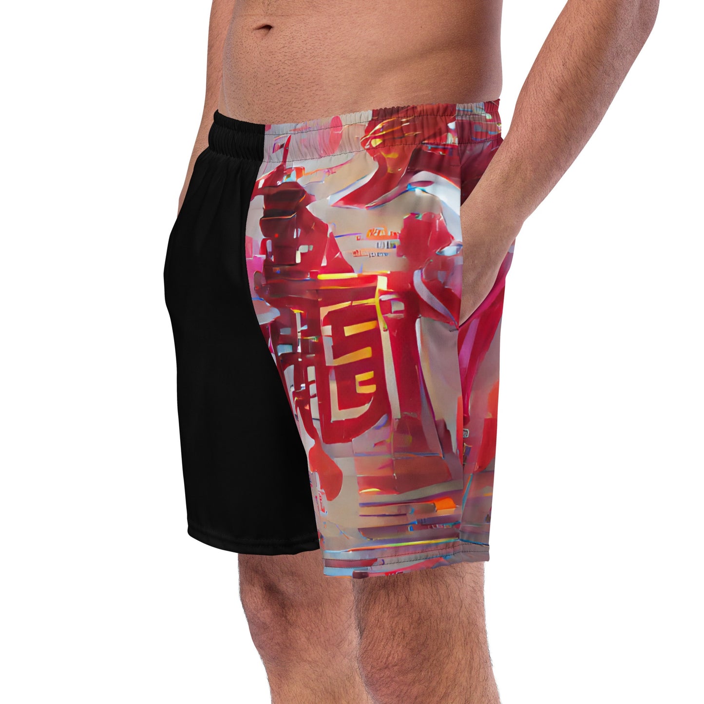 Half Black Half Báijiǔ - Mens Swim Trunks - iSAW Company
