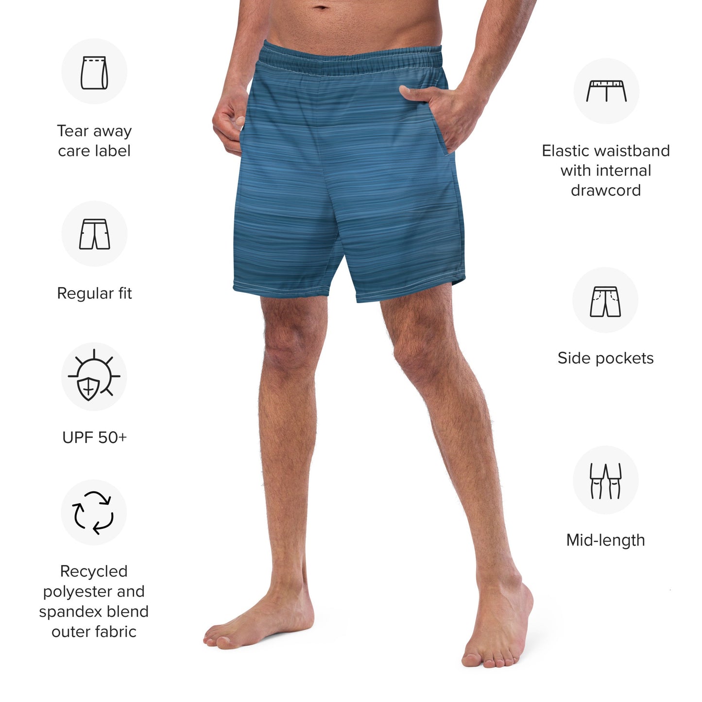 The Sleeping Yachts (at Morning) - Mens Swim Trunks - iSAW Company