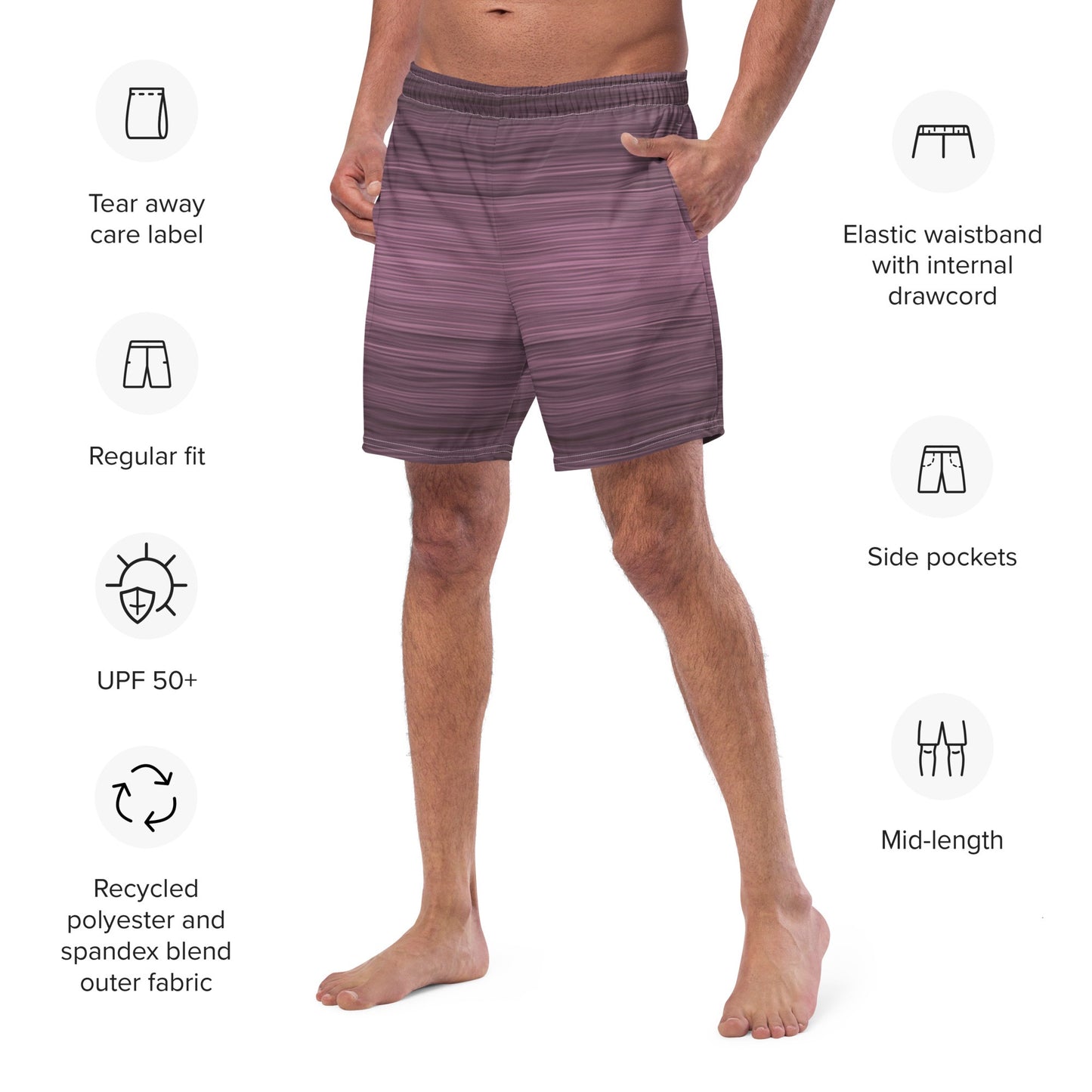 The Sleeping Yachts (at Evening) - Mens Swim Trunks - iSAW Company