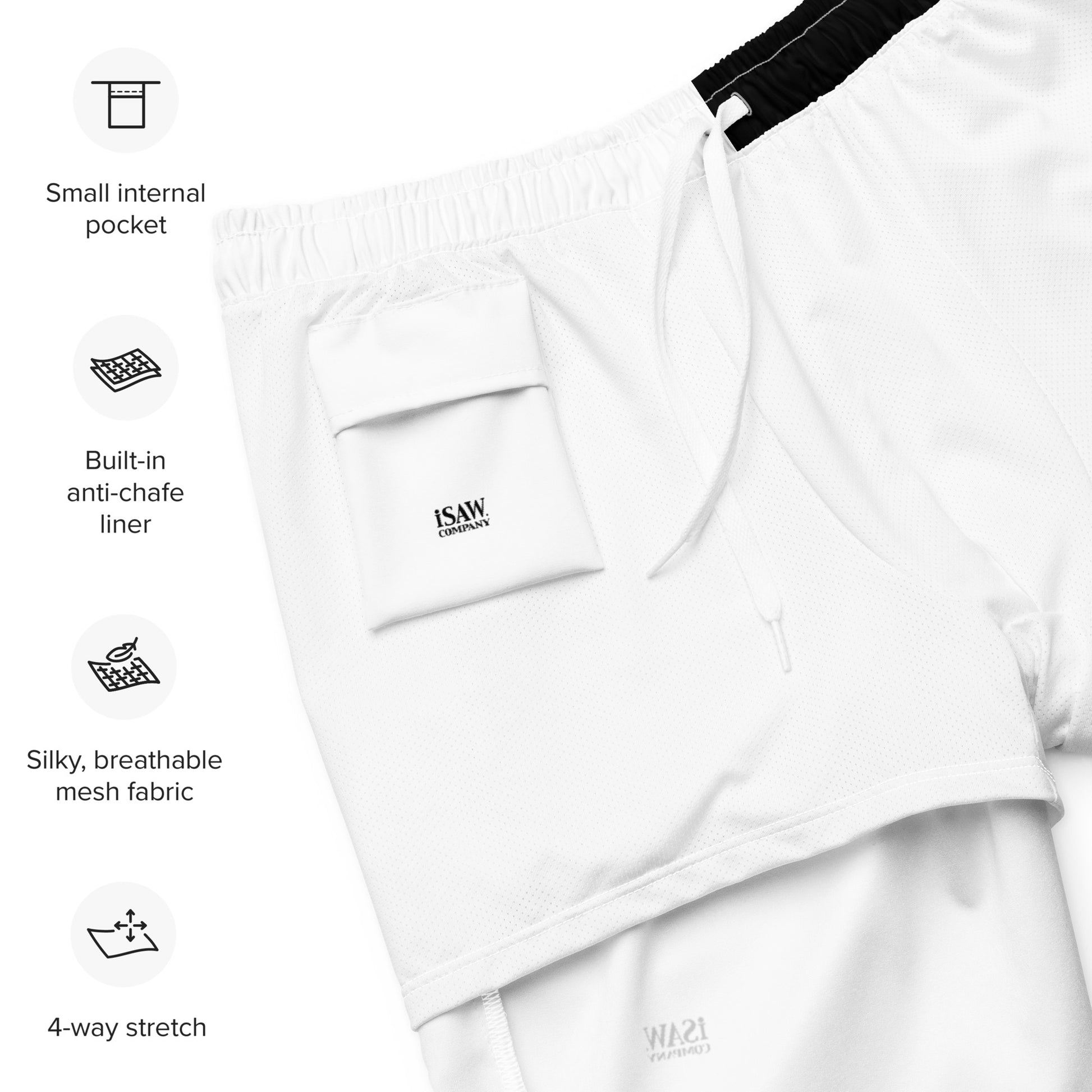 Half Black Half White - Mens Swim Trunks - iSAW Company