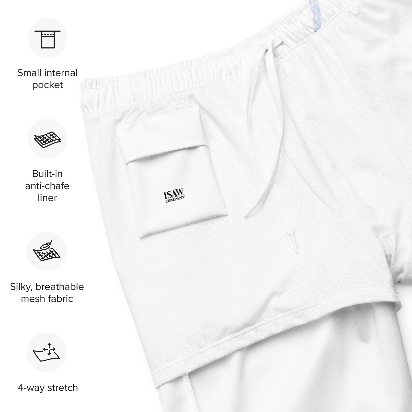 Watercolour Blue Splash - Mens Swim Trunks - iSAW Company