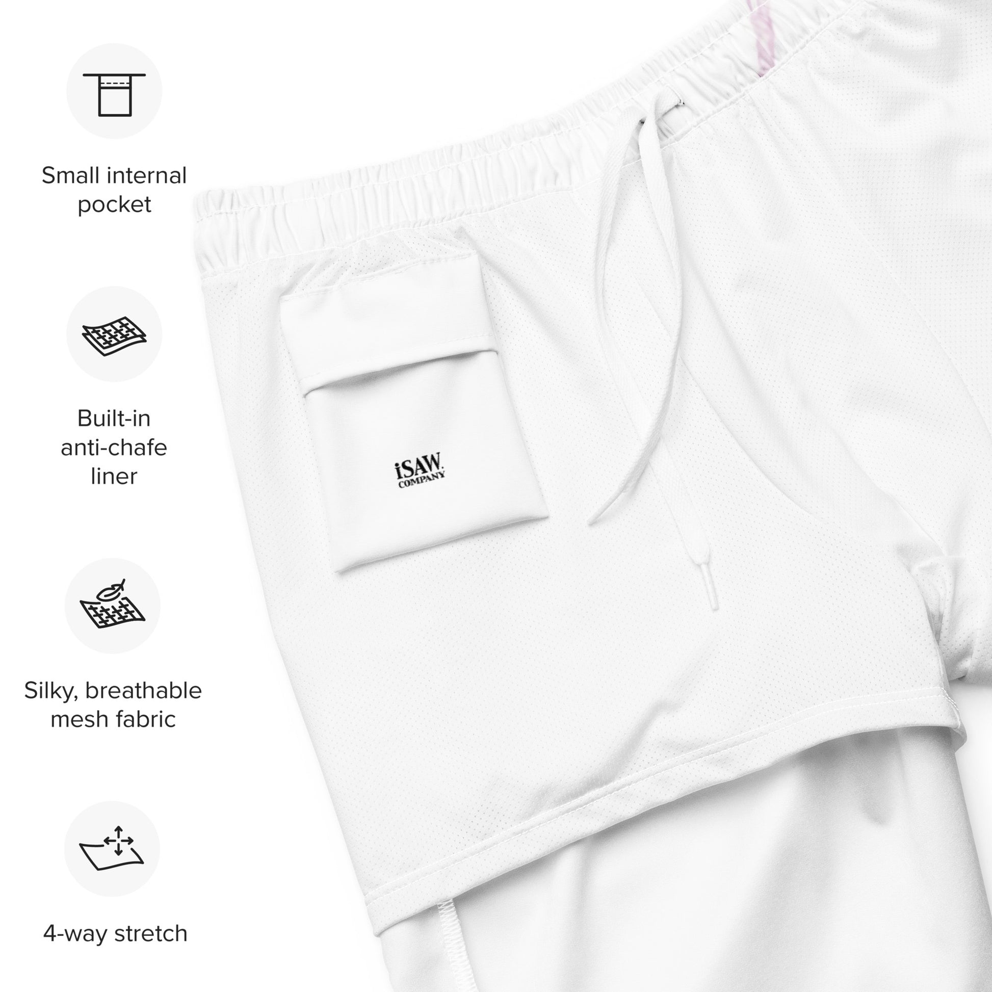 Watercolour Pink Splash - Mens Swim Trunks - iSAW Company