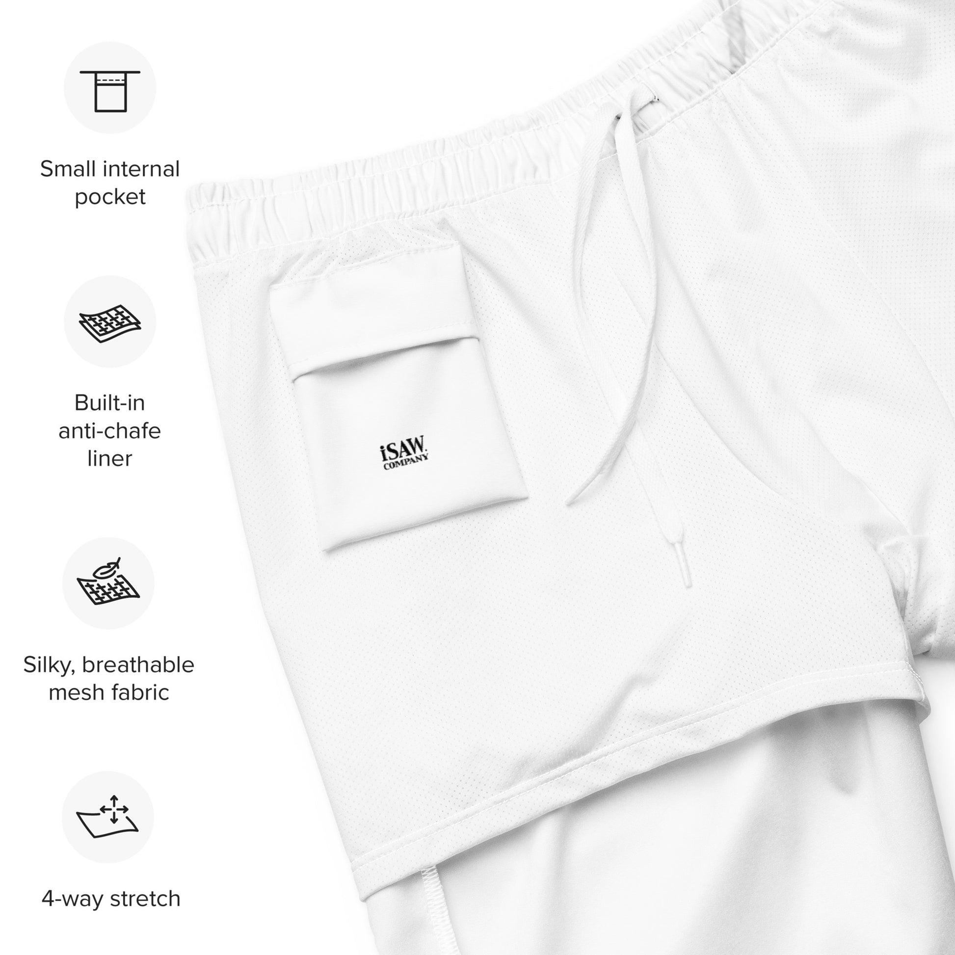 Watercolour Grey Splash - Mens Swim Trunks - iSAW Company