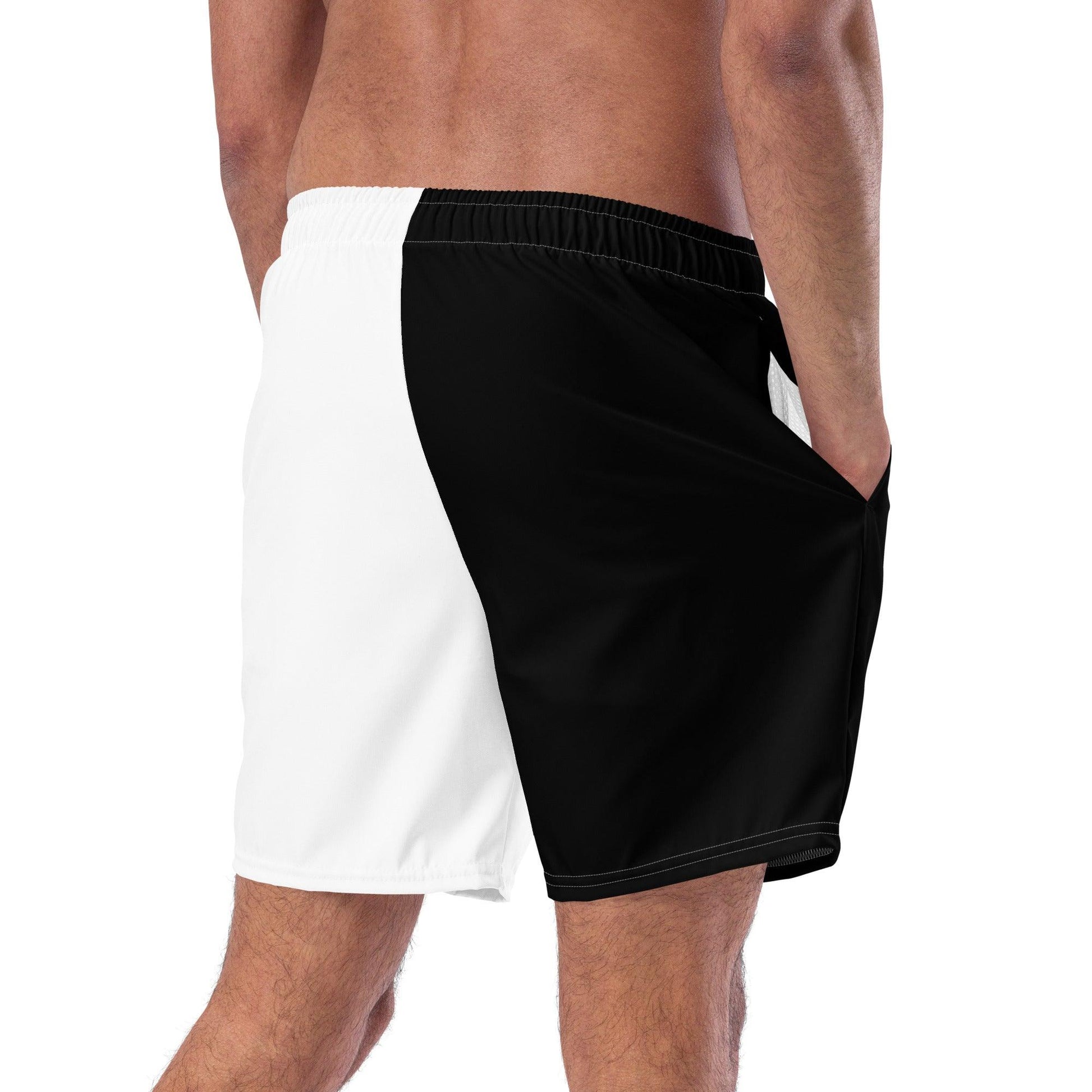 Half Black Half White - Mens Swim Trunks - iSAW Company