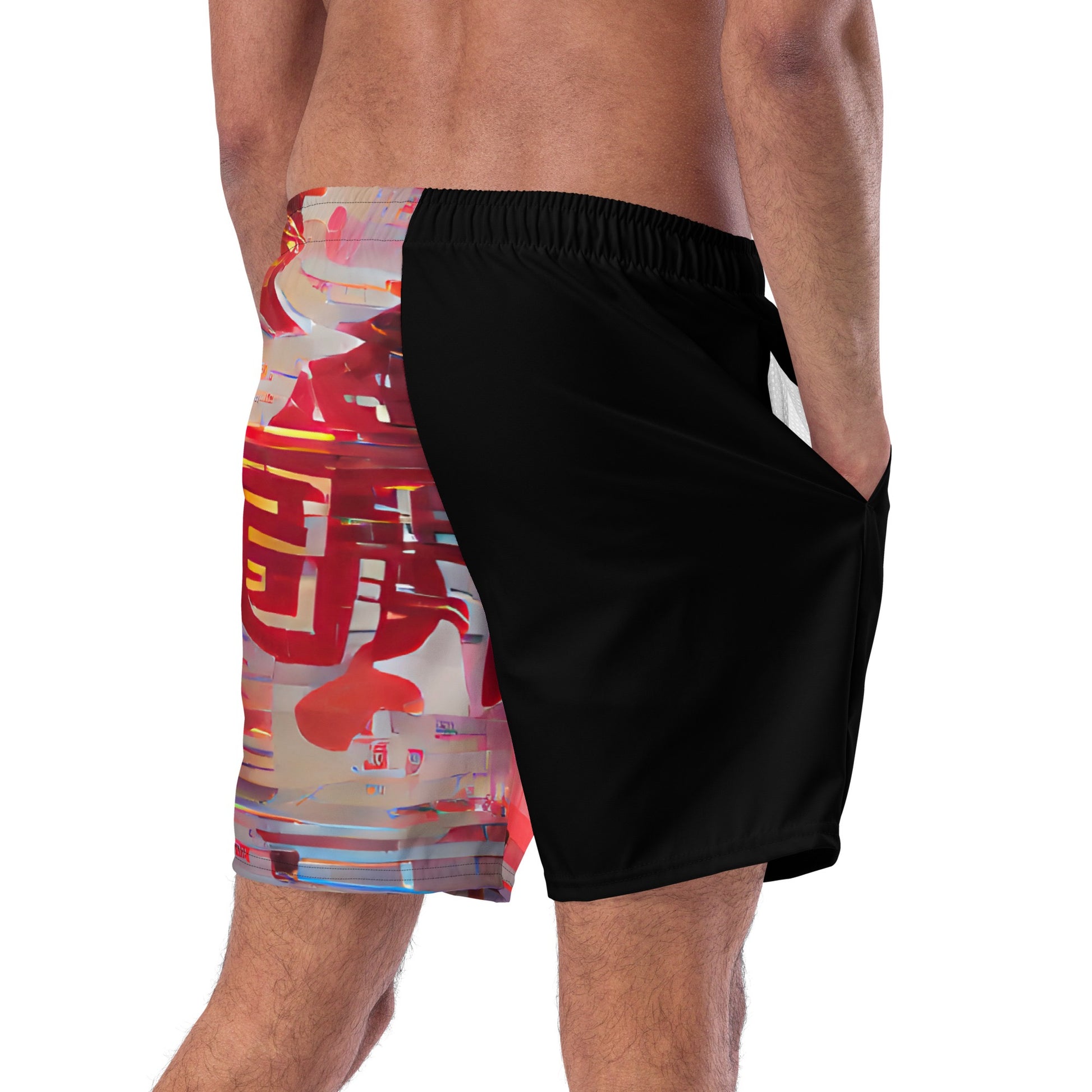 Half Black Half Báijiǔ - Mens Swim Trunks - iSAW Company
