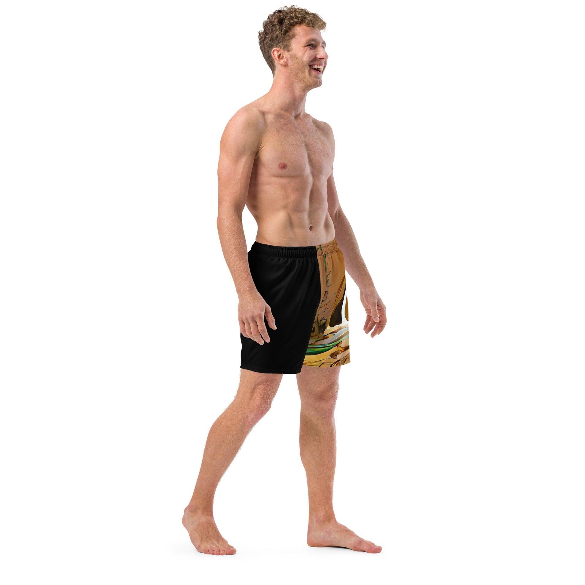 Half Black Half Gāolàng - Mens Swim Trunks - iSAW Company