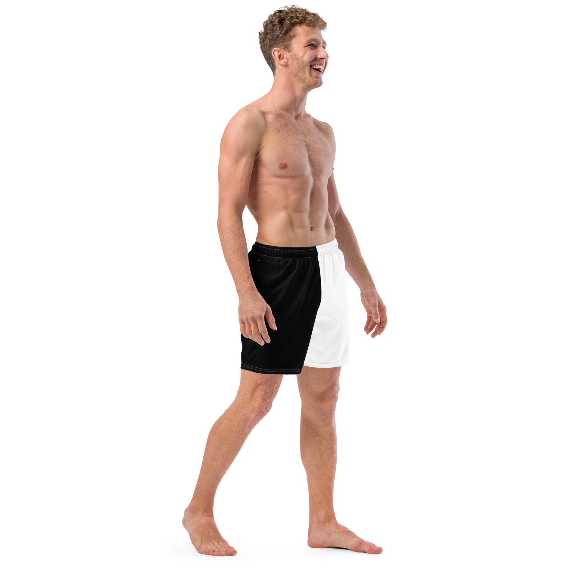 Half Black Half White - Mens Swim Trunks - iSAW Company