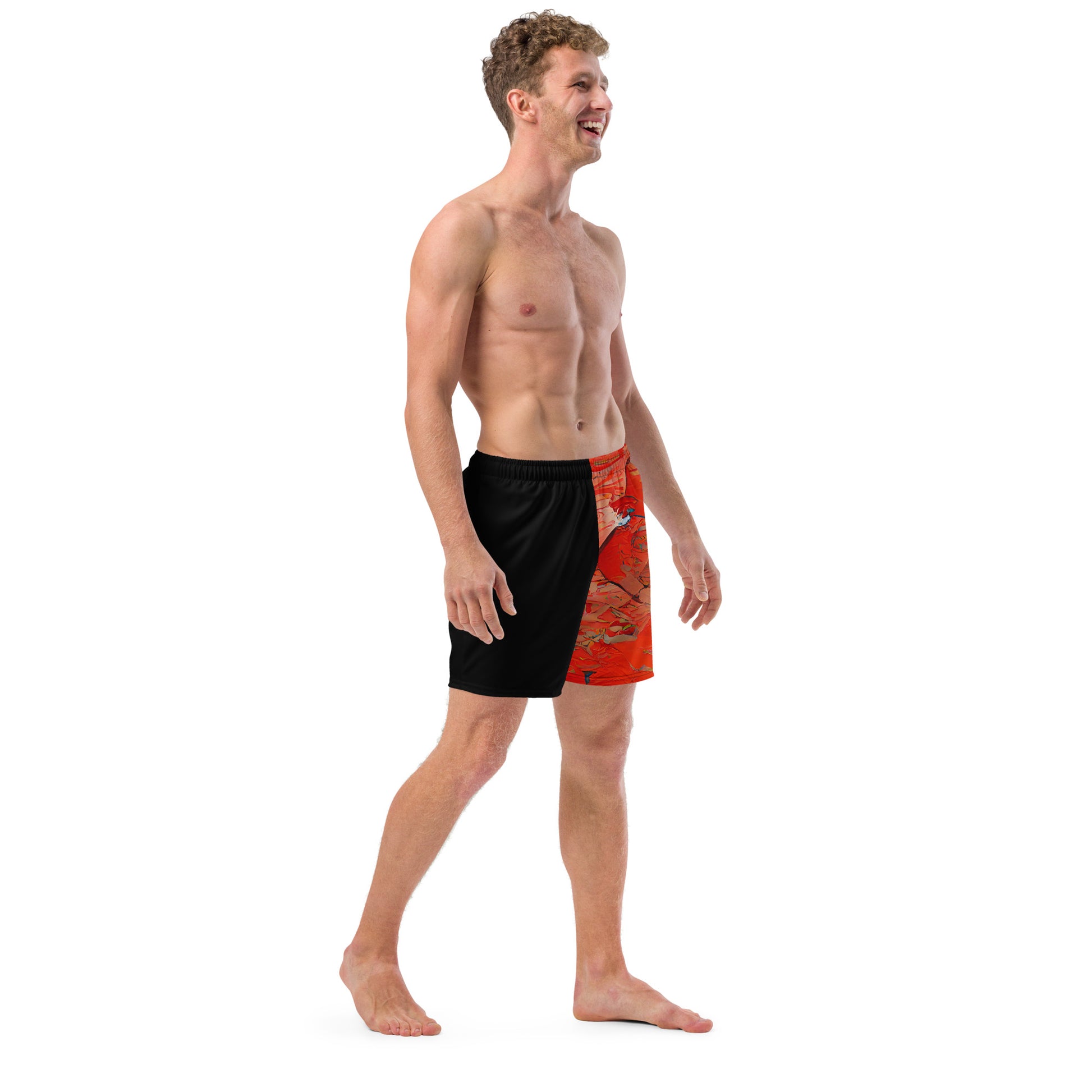 Half Black Half Hónghǎi - Mens Swim Trunks - iSAW Company