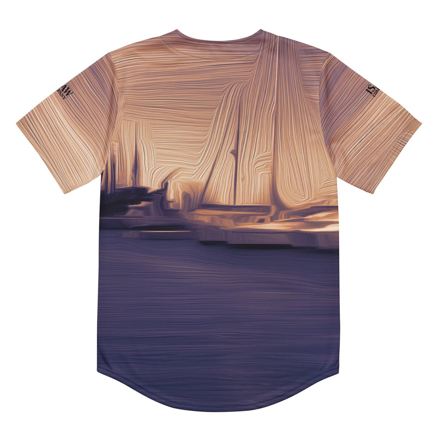 The Sleeping Yachts (at Sunset) - Unisex Baseball Jersey - iSAW Company