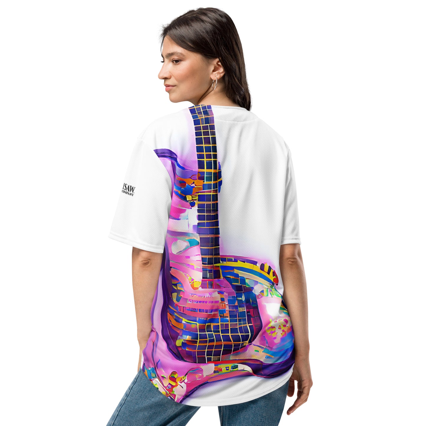 Hippie Guitar - Womens Baseball Jersey - iSAW Company