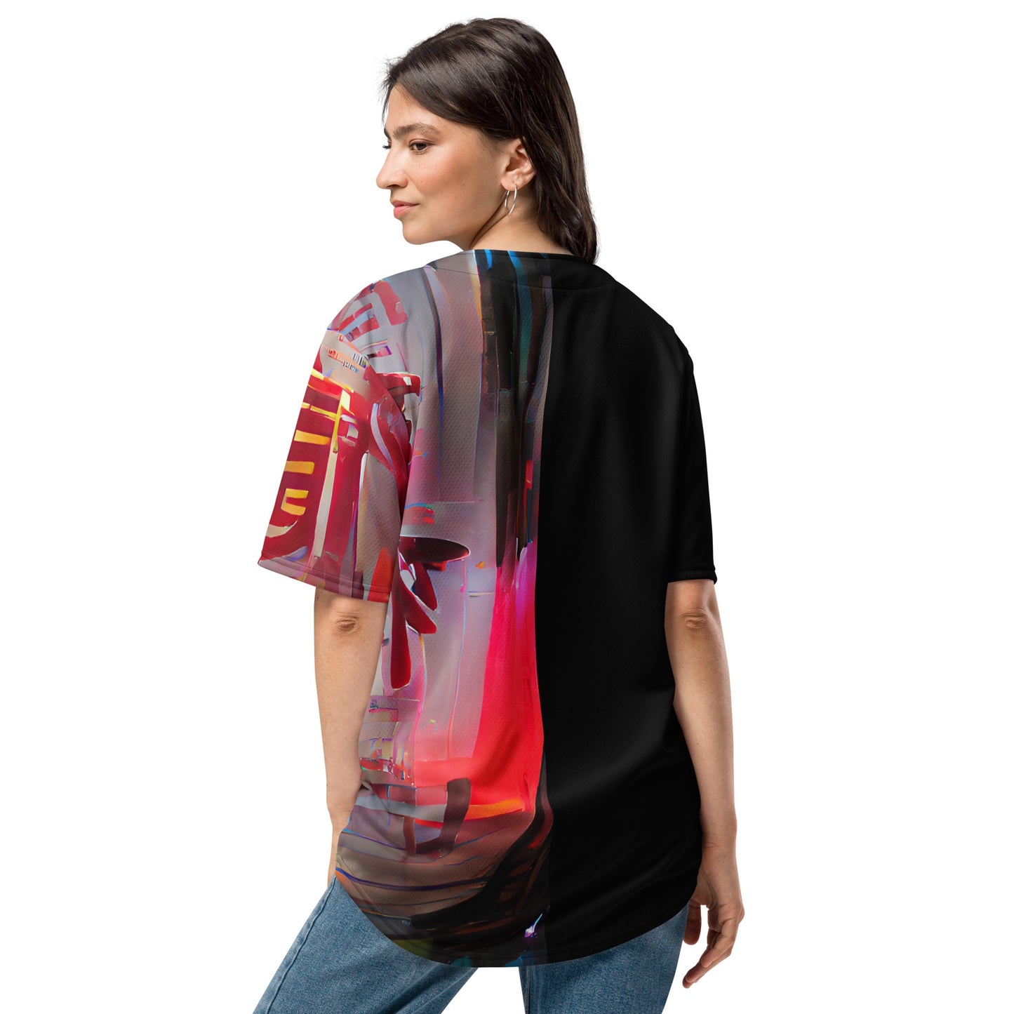 Half Black Half Báijiǔ - Unisex Baseball Jersey - iSAW Company