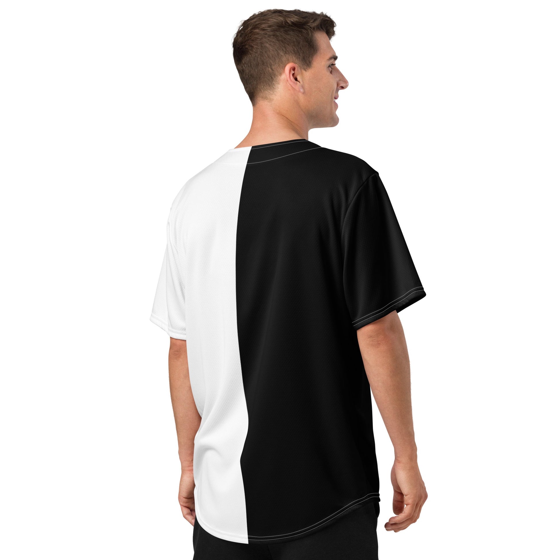 Half Black Half White - Unisex Baseball Jersey - iSAW Company