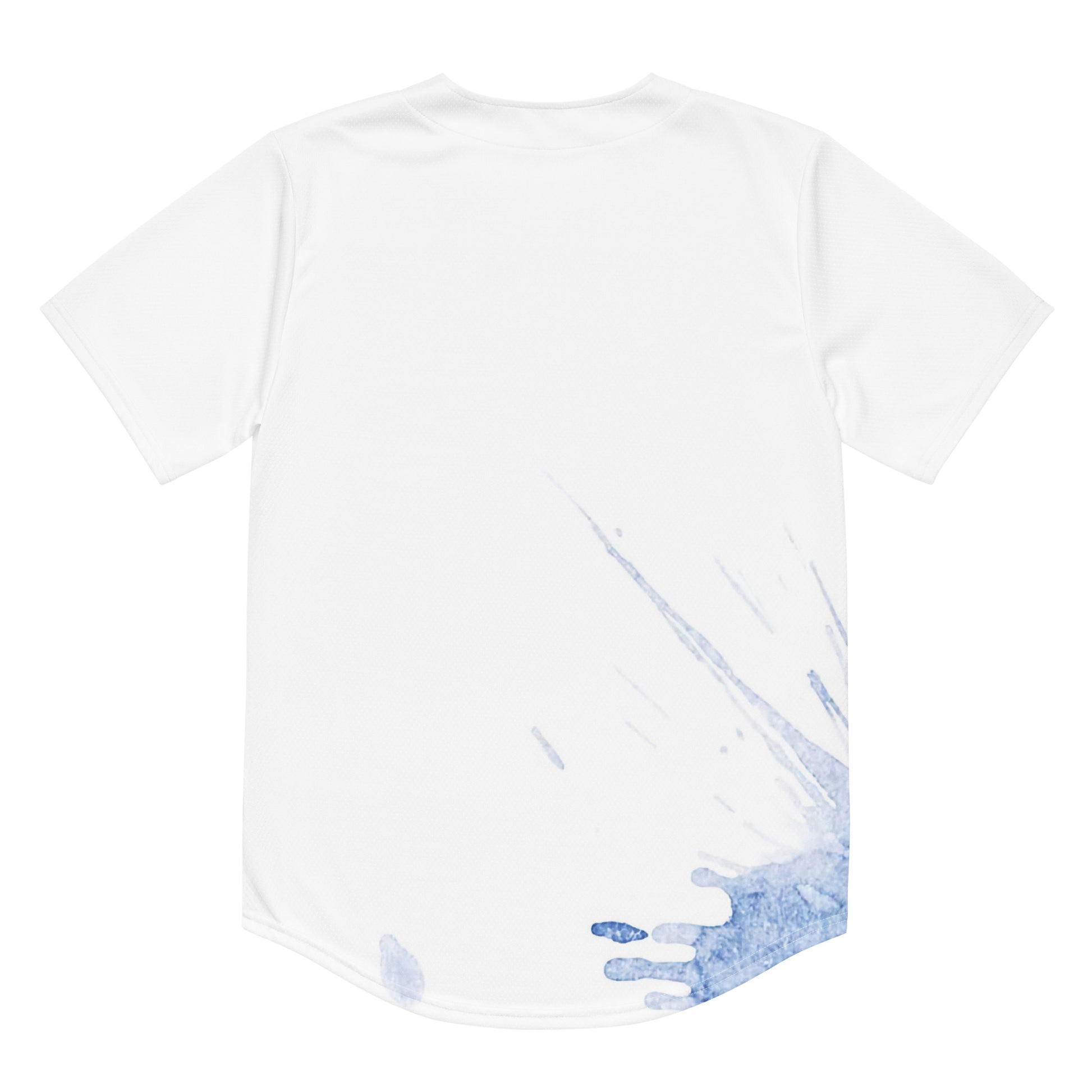 Watercolour Blue Splash - Unisex Baseball Jersey - iSAW Company