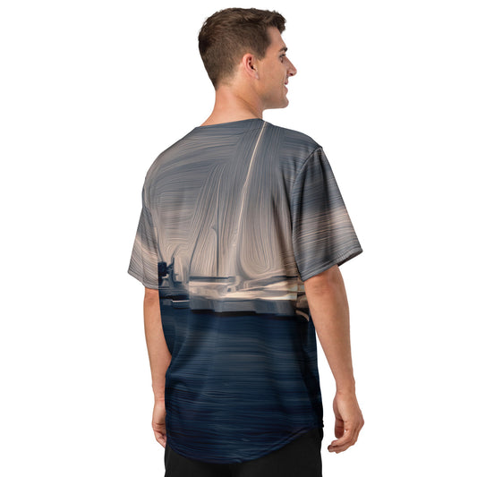 The Sleeping Yachts (at Sunrise) - Unisex Baseball Jersey - iSAW Company