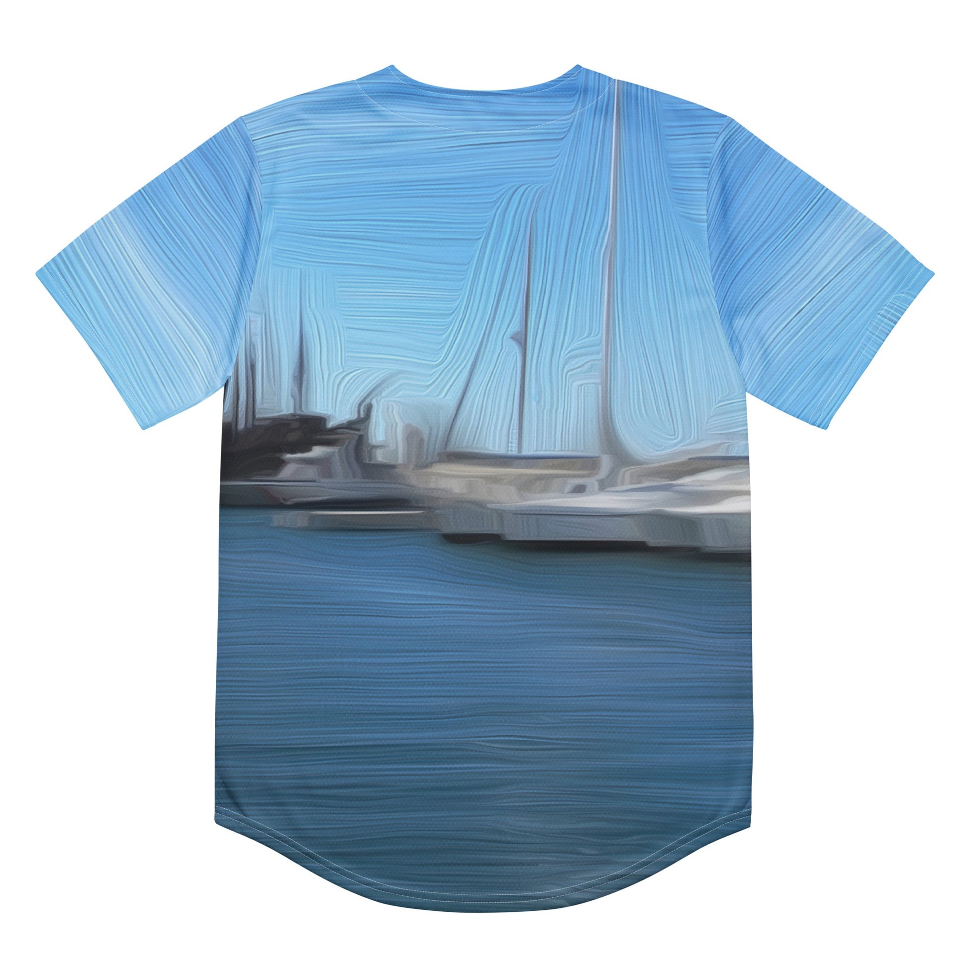 The Sleeping Yachts (at Morning) - Unisex Baseball Jersey - iSAW Company